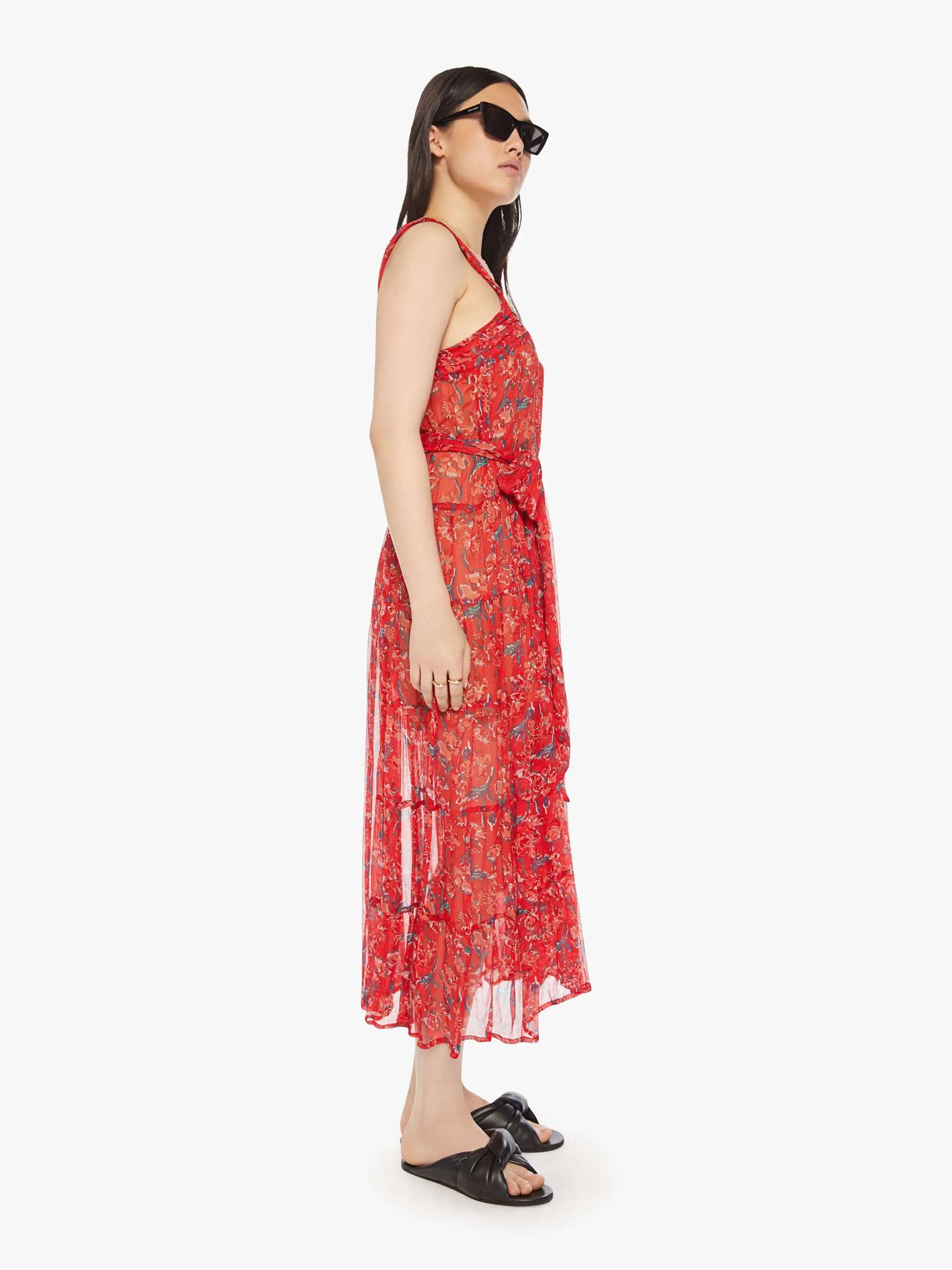 Natalie Martin Jasmine Dress - Watercolor Vermillion sold by MOTHER product image thumbnail 3