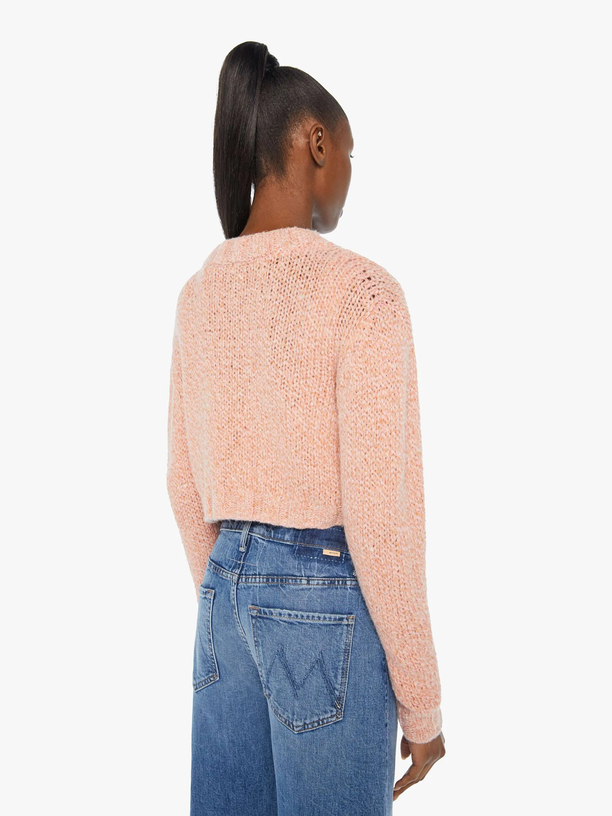 The Crop Cardigan - Peach Fuzz sold by MOTHER product image thumbnail 4