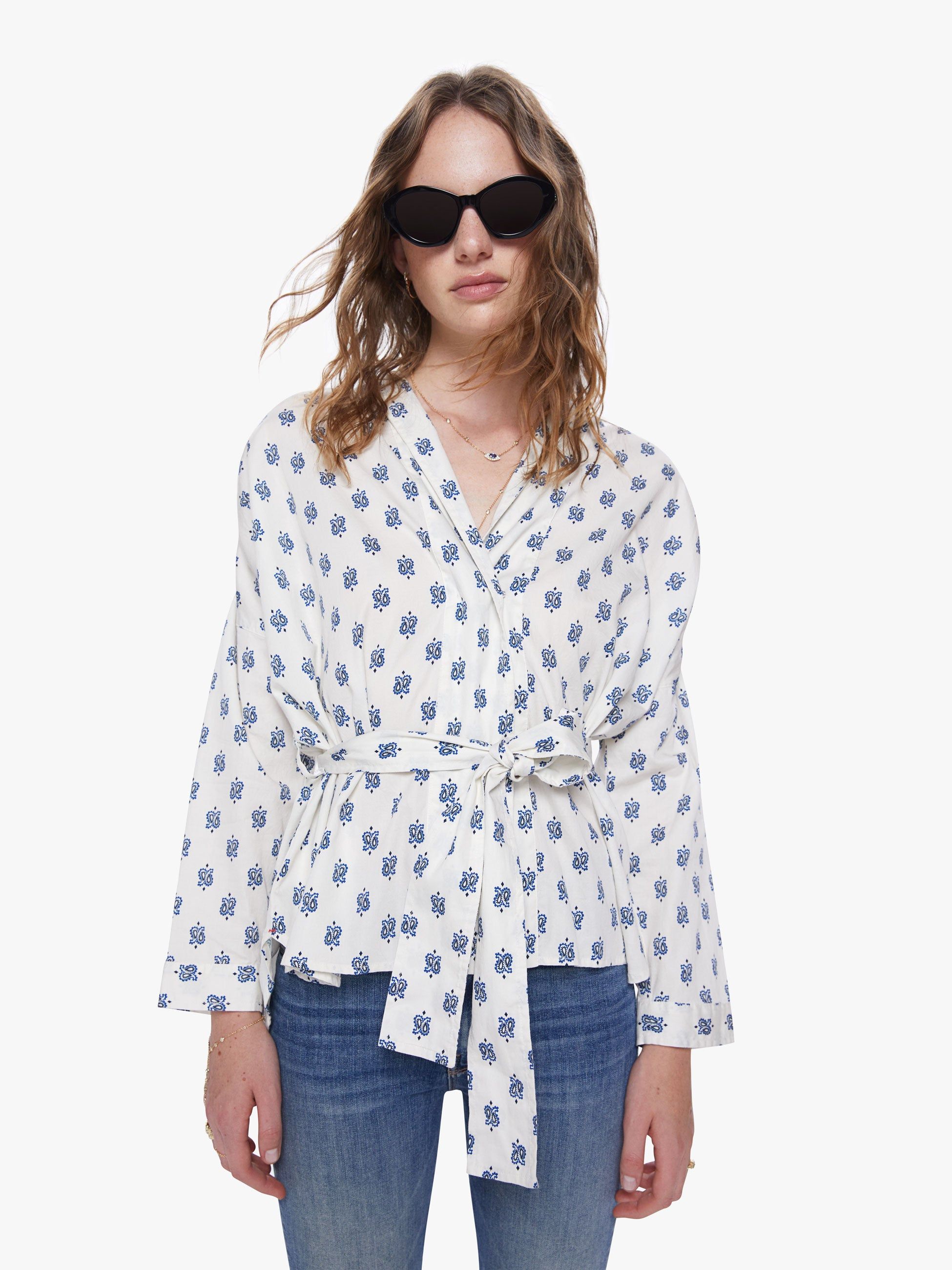 XiRENA Melody Top - Navy Drops sold by MOTHER