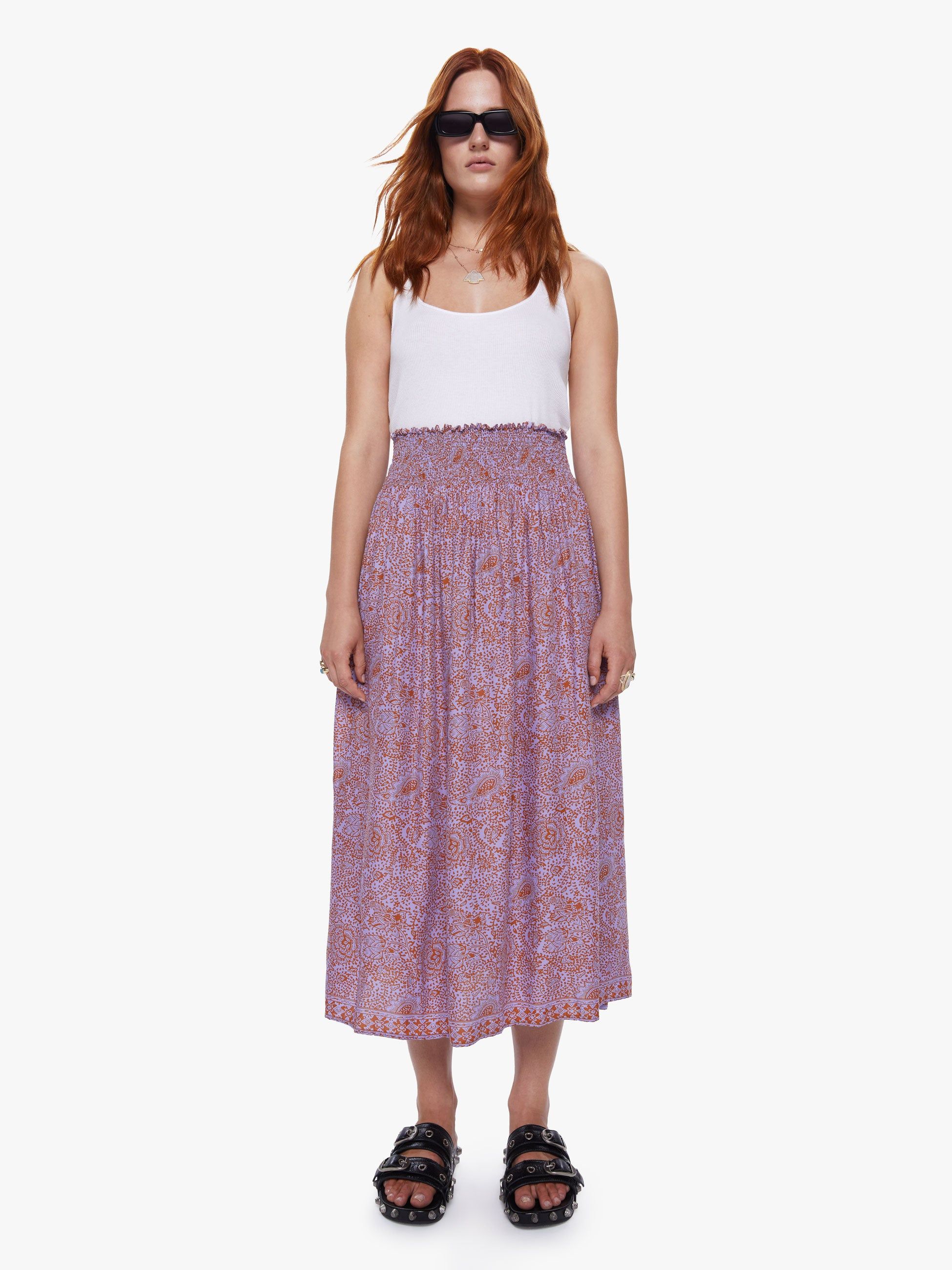 Natalie Martin Bella Skirt - Shangri-La Orchid sold by MOTHER