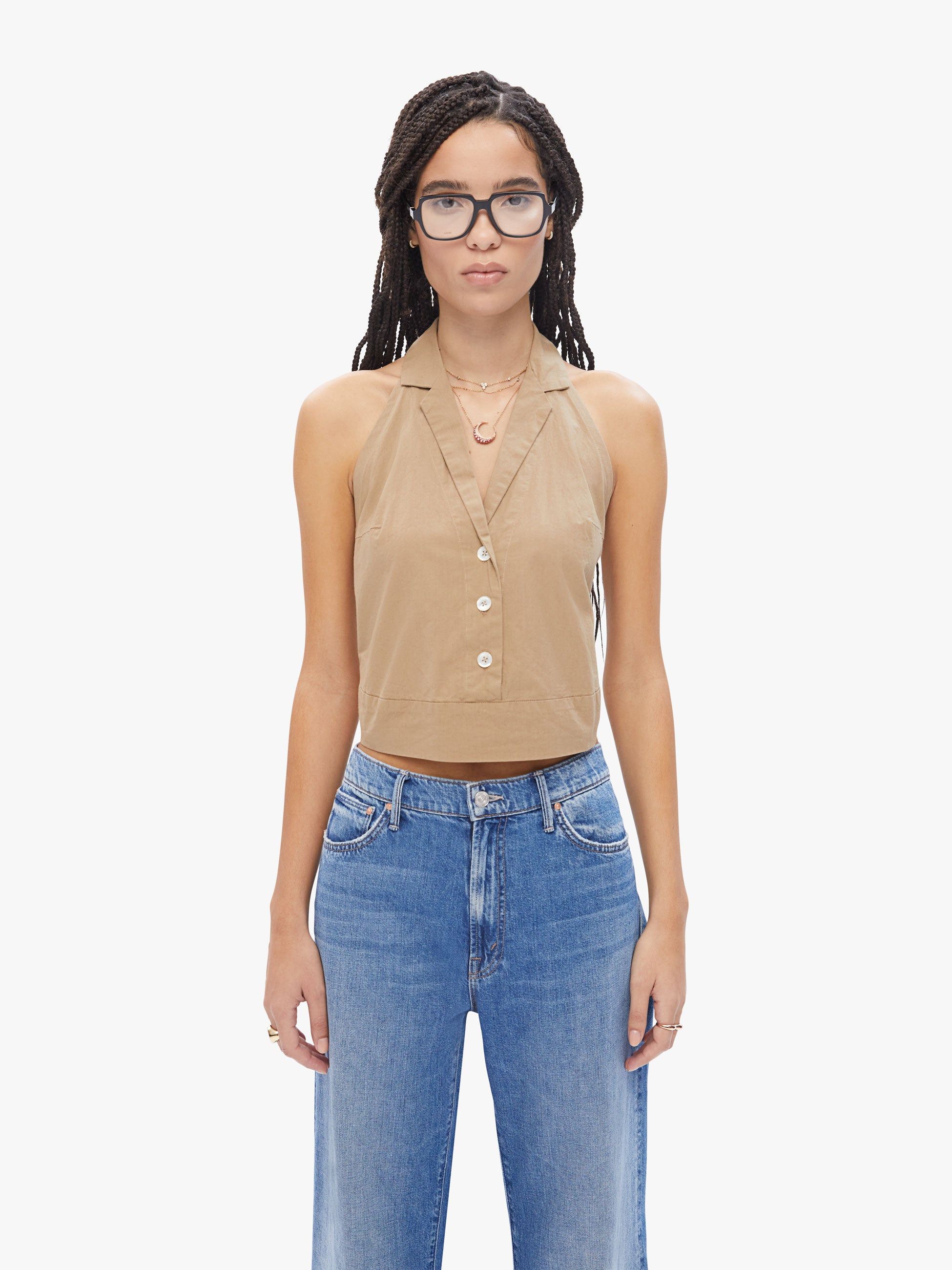 Elsa Esturgie Idole Top - Camel sold by MOTHER product image thumbnail 2