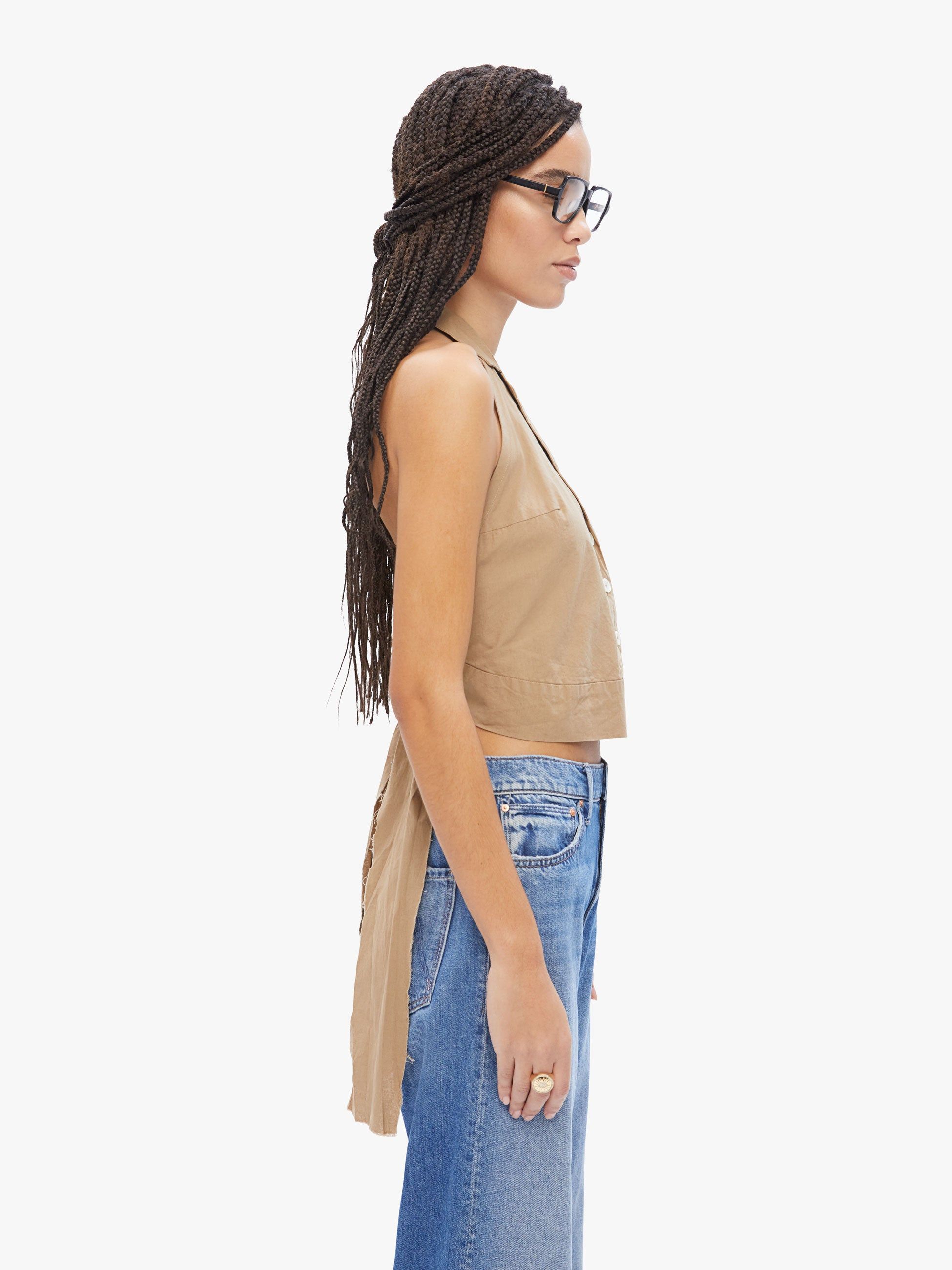 Elsa Esturgie Idole Top - Camel sold by MOTHER product image thumbnail 3