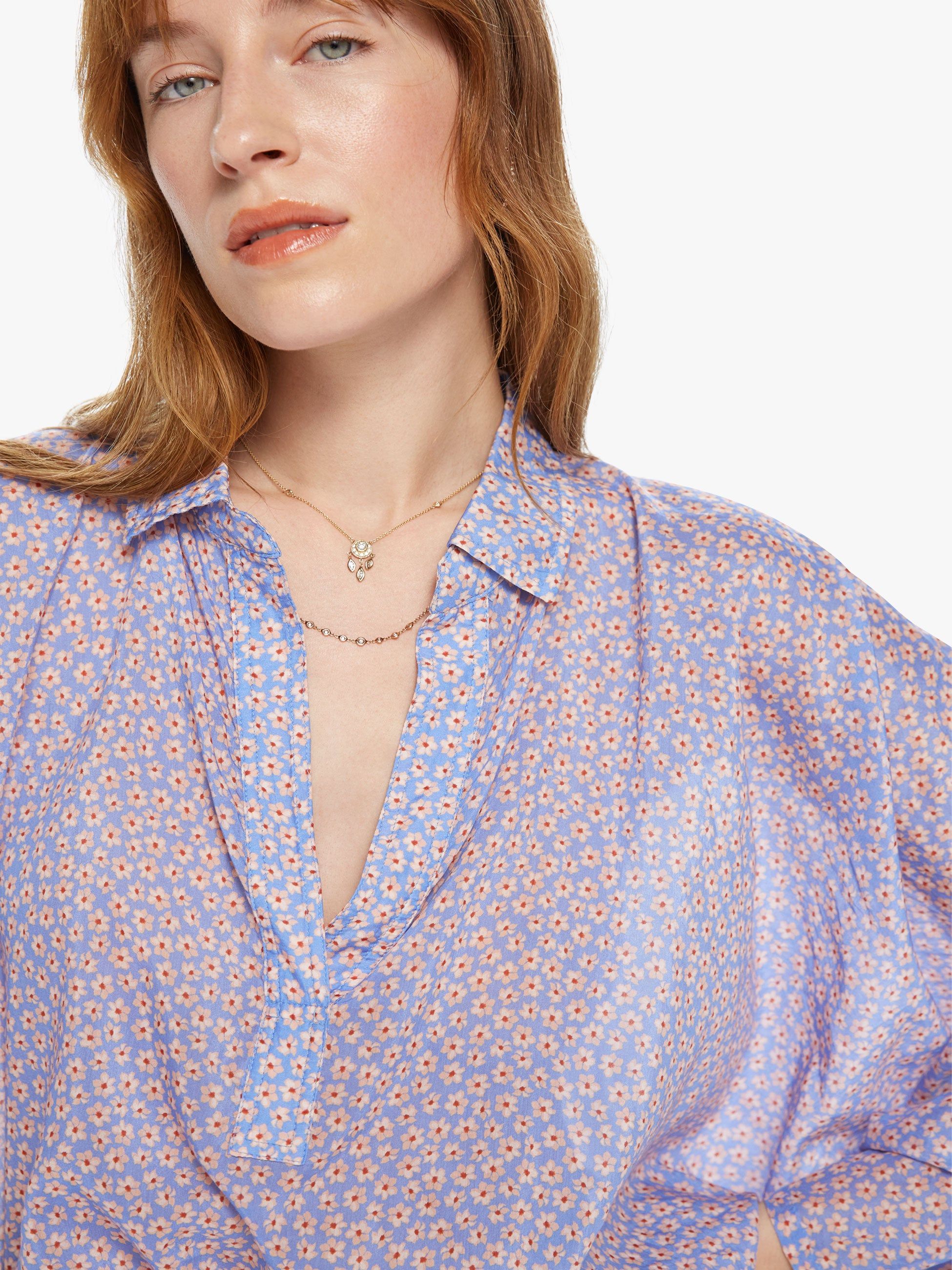 XiRENA Daphne Top - Blu Flora sold by MOTHER product image thumbnail 7