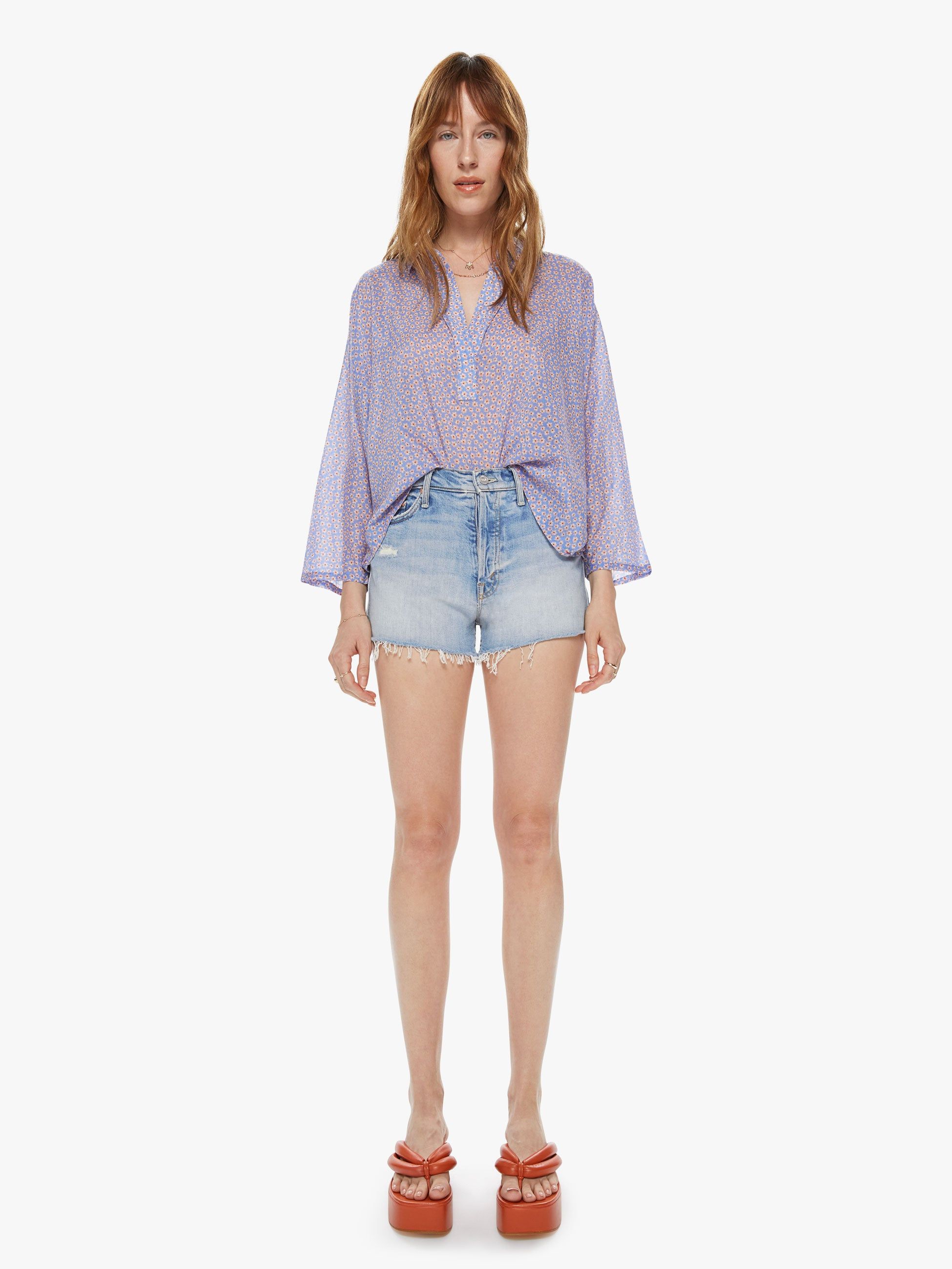 XiRENA Daphne Top - Blu Flora sold by MOTHER product image thumbnail 5