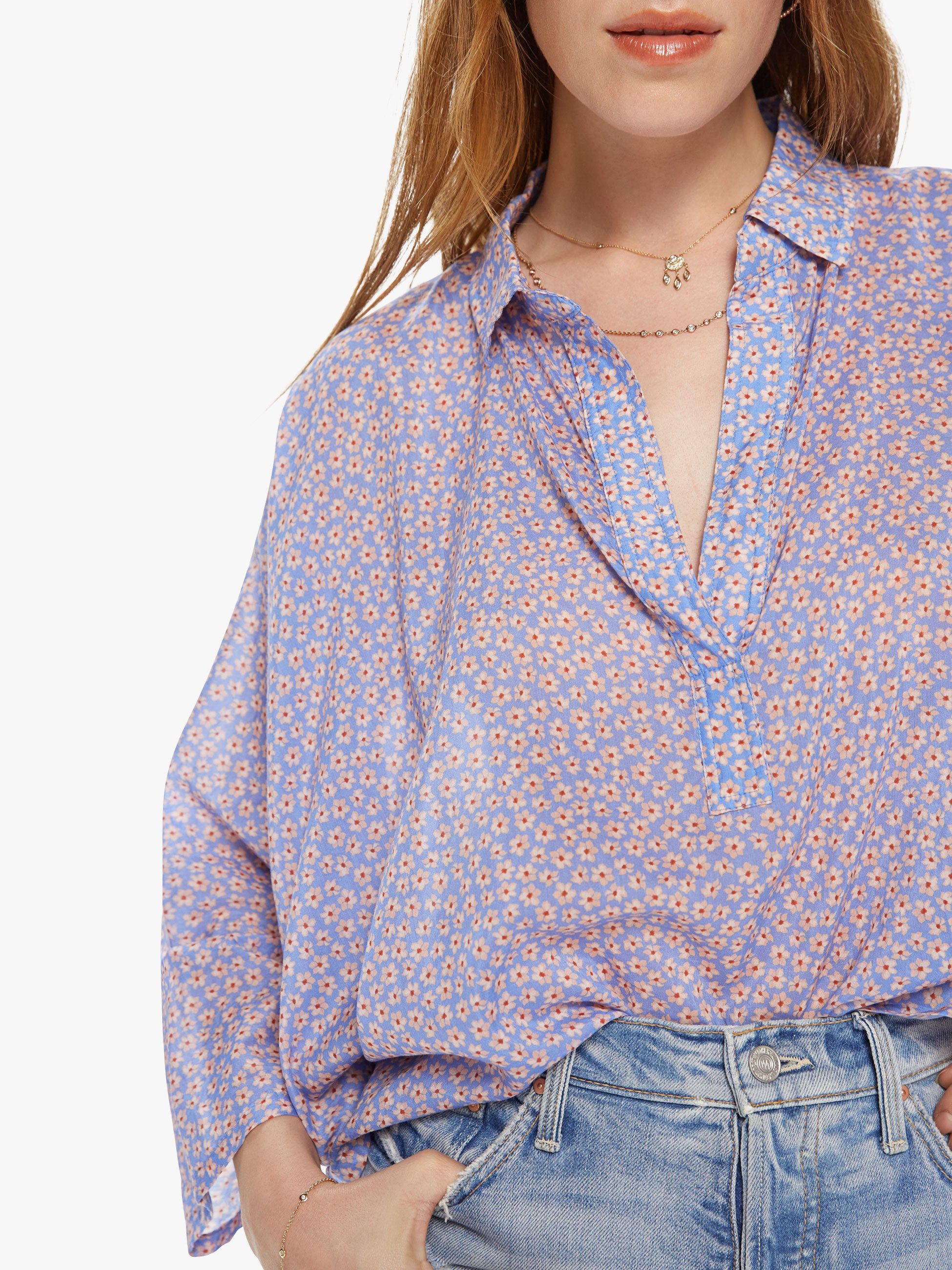 XiRENA Daphne Top - Blu Flora sold by MOTHER product image thumbnail 6