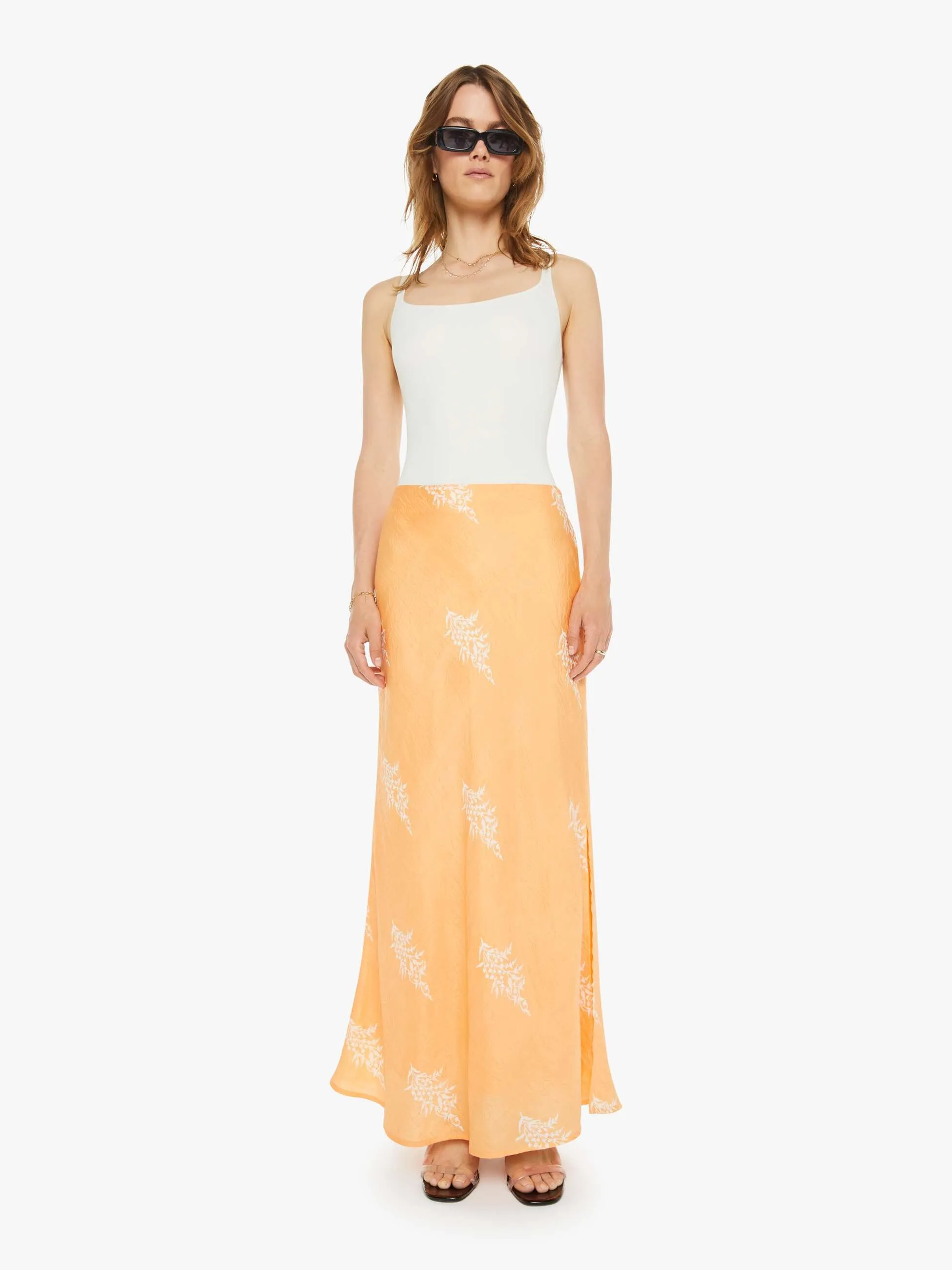 Alix Of Bohemia Lyra Silk Skirt - Hibiscus Rose sold by MOTHER product image thumbnail 2