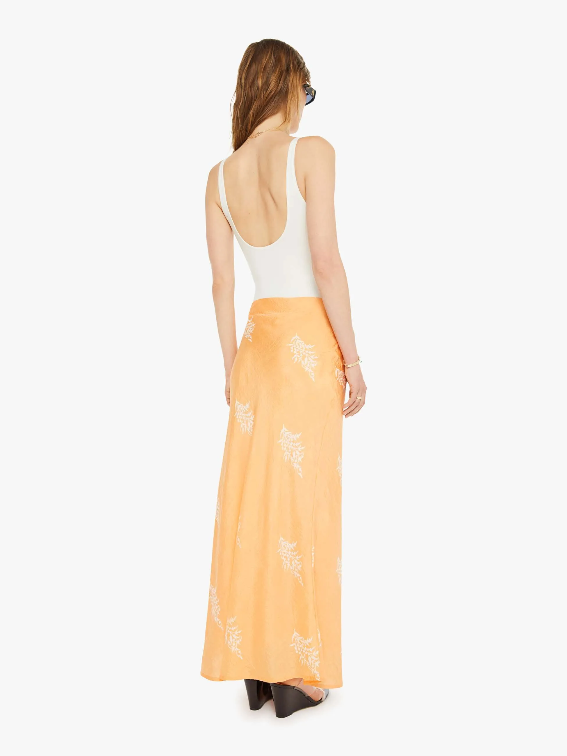 Alix Of Bohemia Lyra Silk Skirt - Hibiscus Rose sold by MOTHER product image thumbnail 4