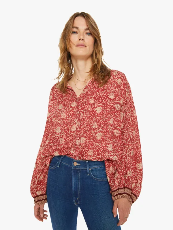 Natalie Martin Iris Top - Water Lily Terracotta sold by MOTHER