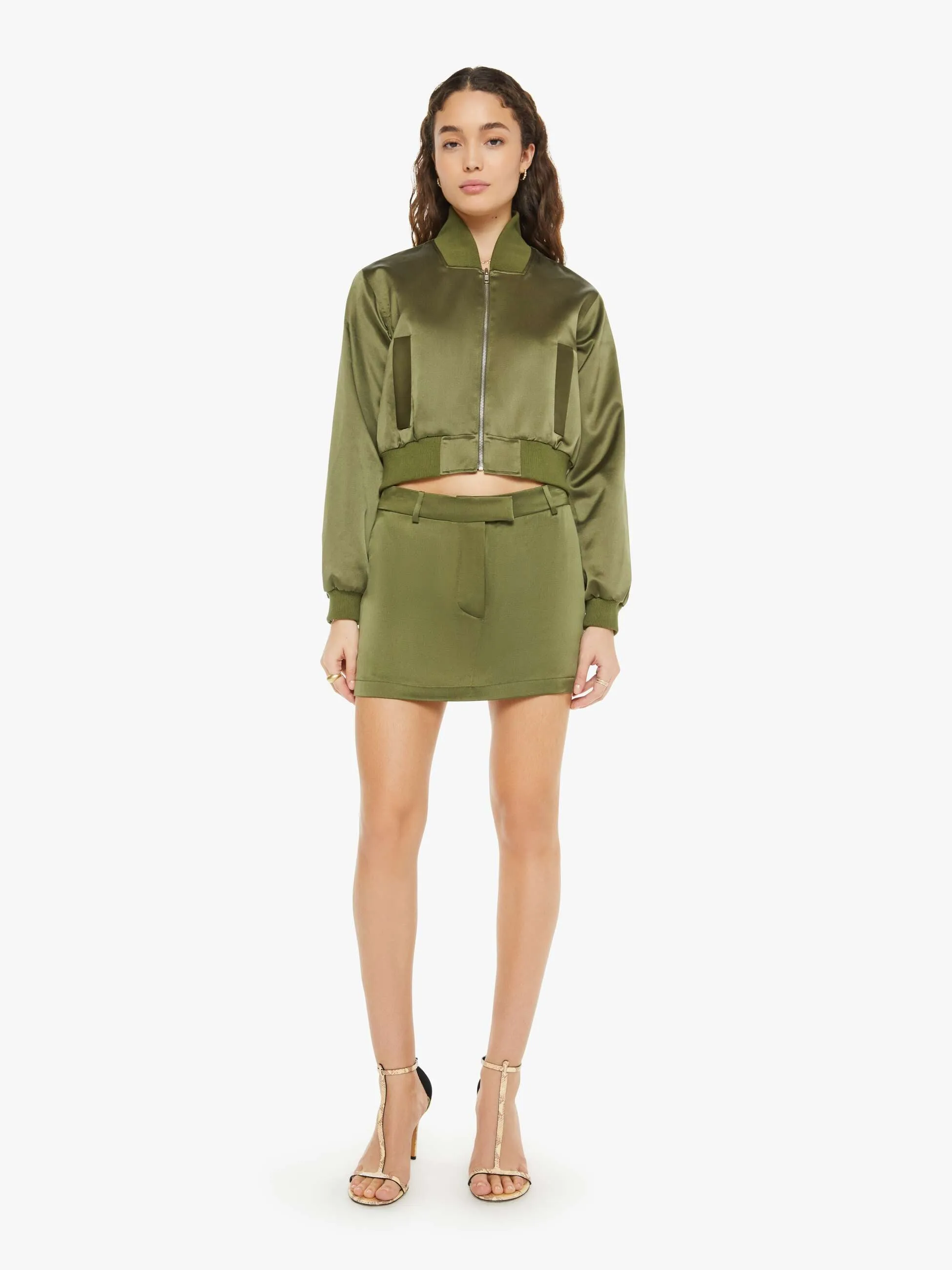 SABLYN Cala Shrunken Bomber - Olive sold by MOTHER product image thumbnail 5