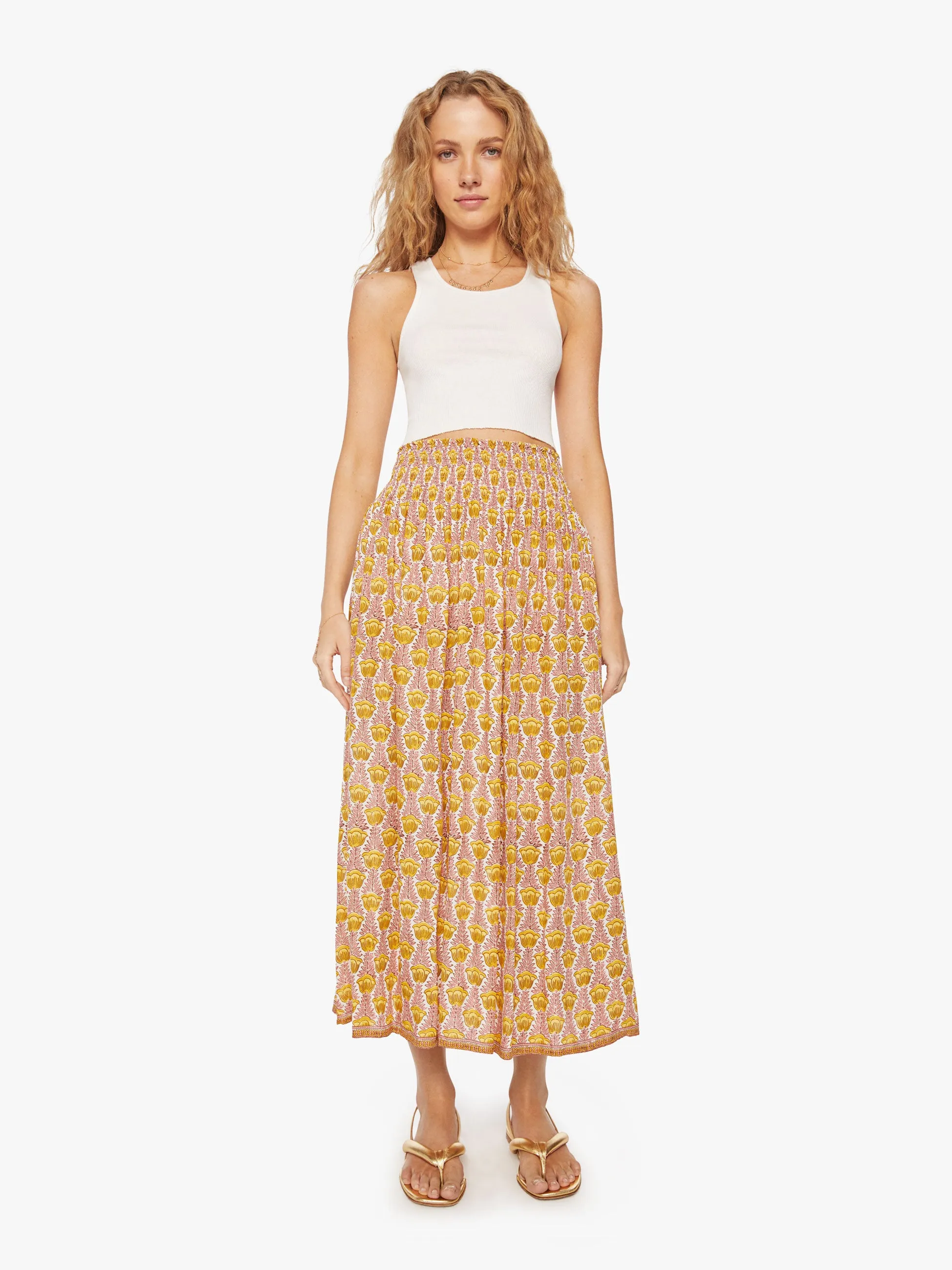 Natalie Martin Bella Skirt - Tulip Bahamas Pink sold by MOTHER