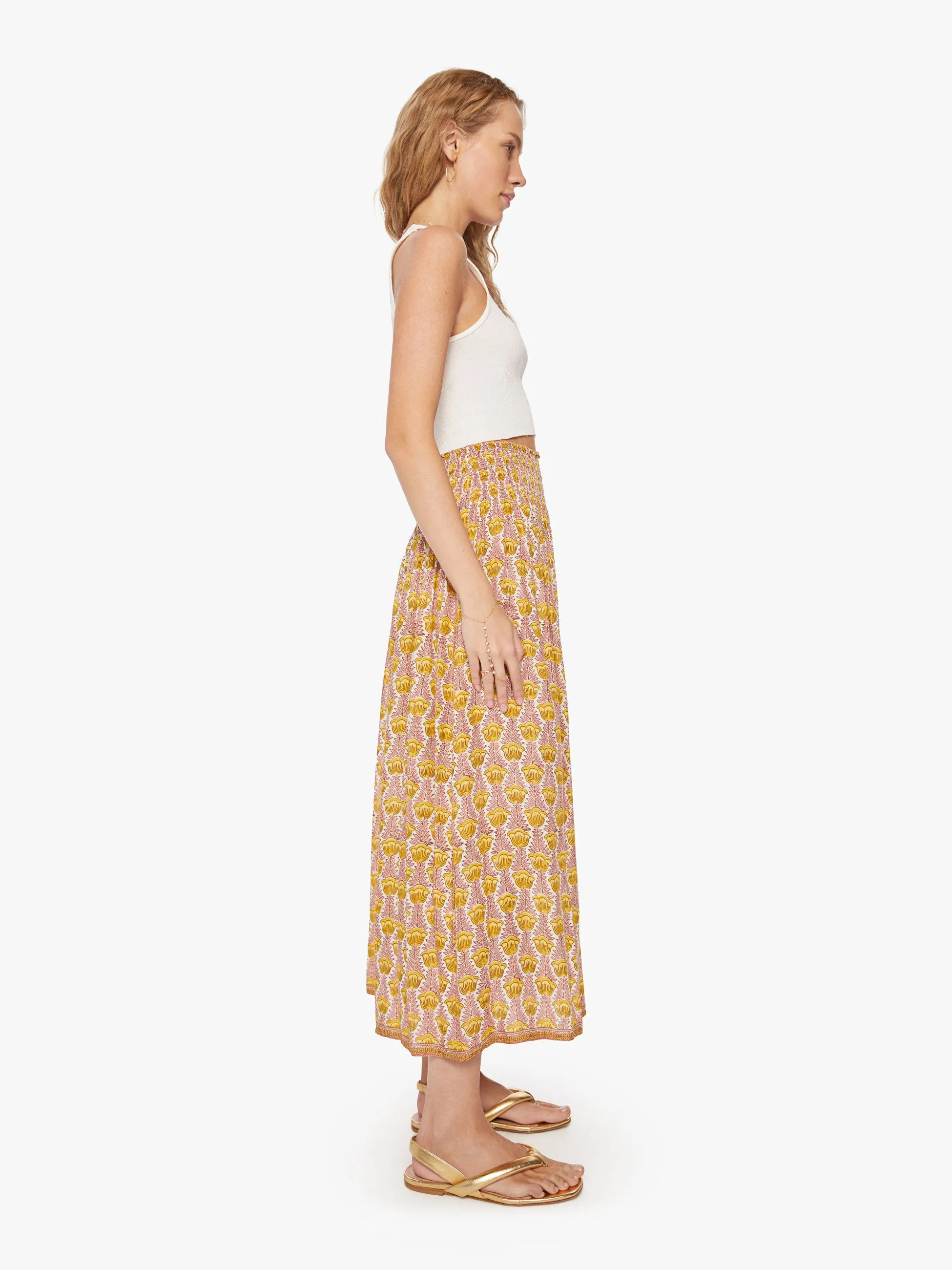 Natalie Martin Bella Skirt - Tulip Bahamas Pink sold by MOTHER product image thumbnail 3