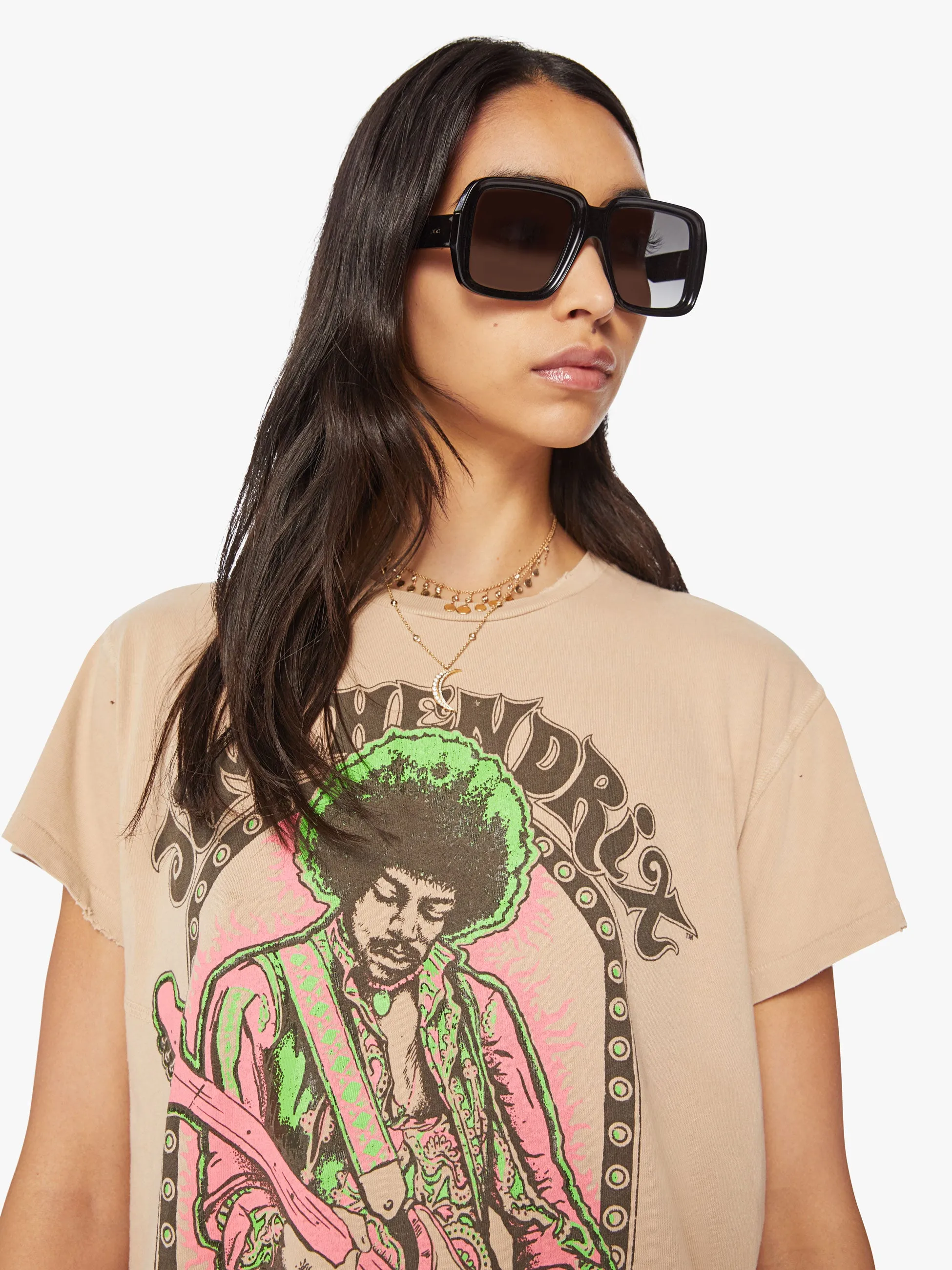 MadeWorn Jimi Hendrix Tee - Taupe sold by MOTHER product image thumbnail 5