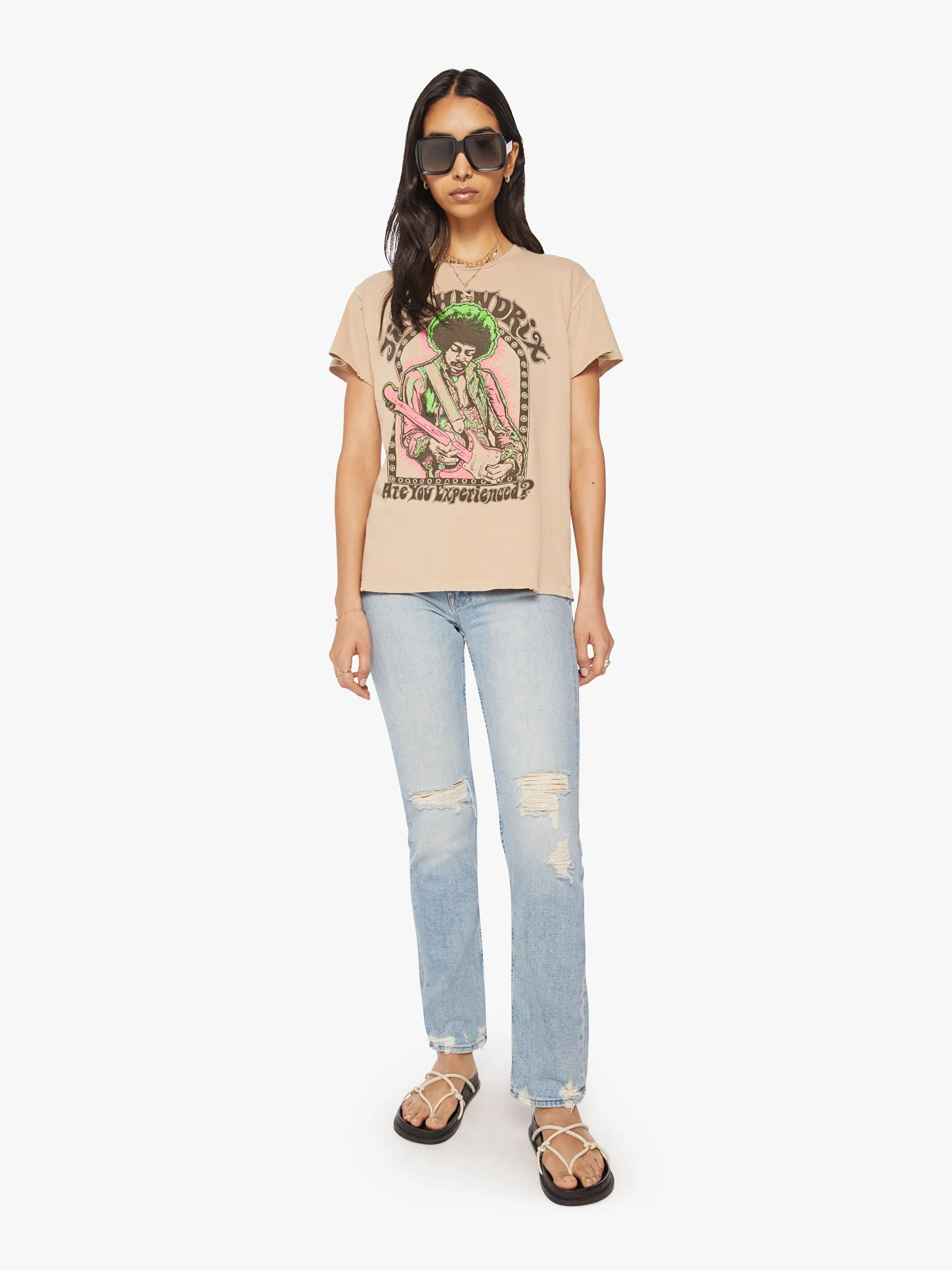 MadeWorn Jimi Hendrix Tee - Taupe sold by MOTHER product image thumbnail 4