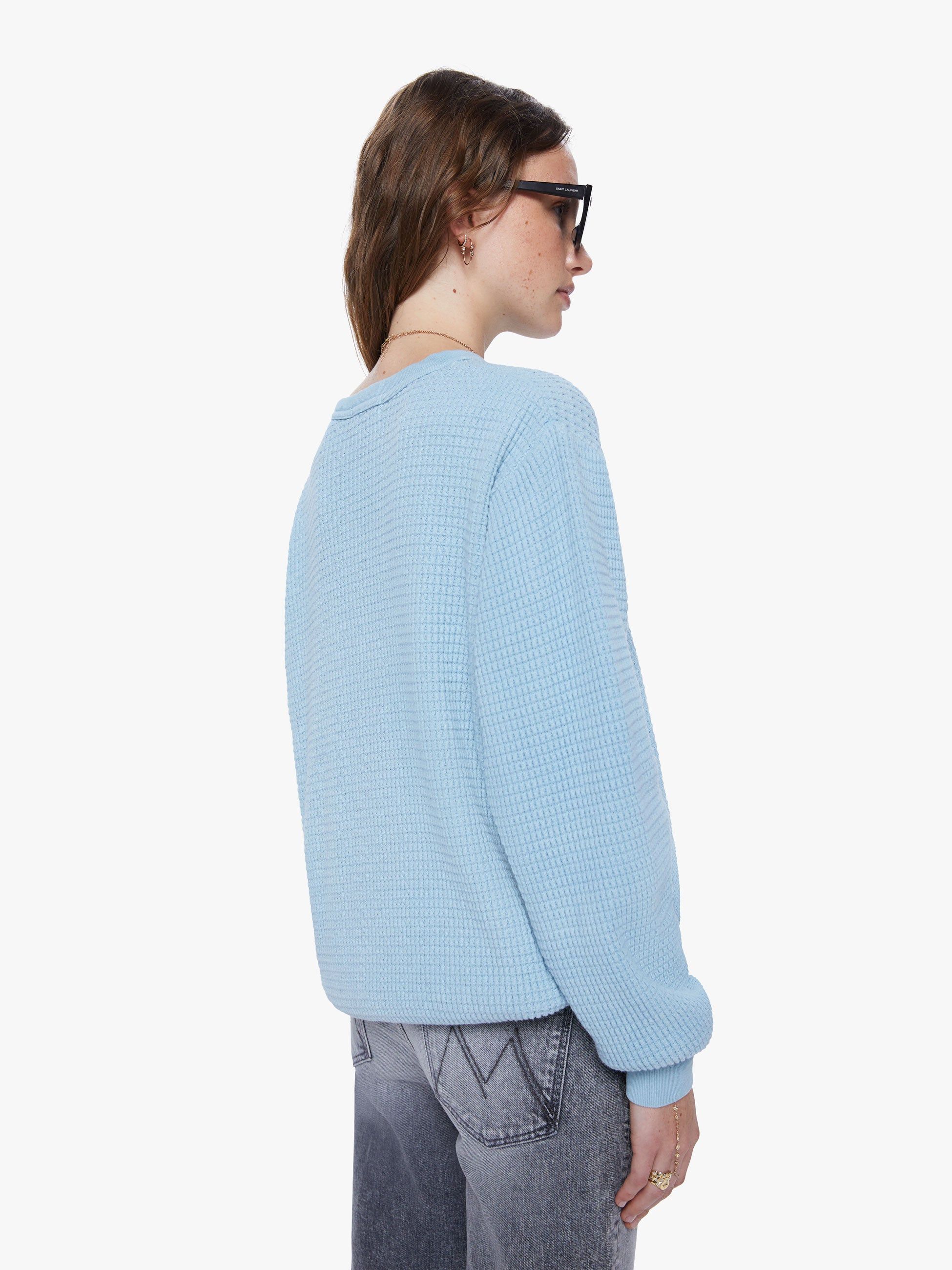 Velva Sheen Crew Set-In Sweatshirt - Frost Blue sold by MOTHER product image thumbnail 3