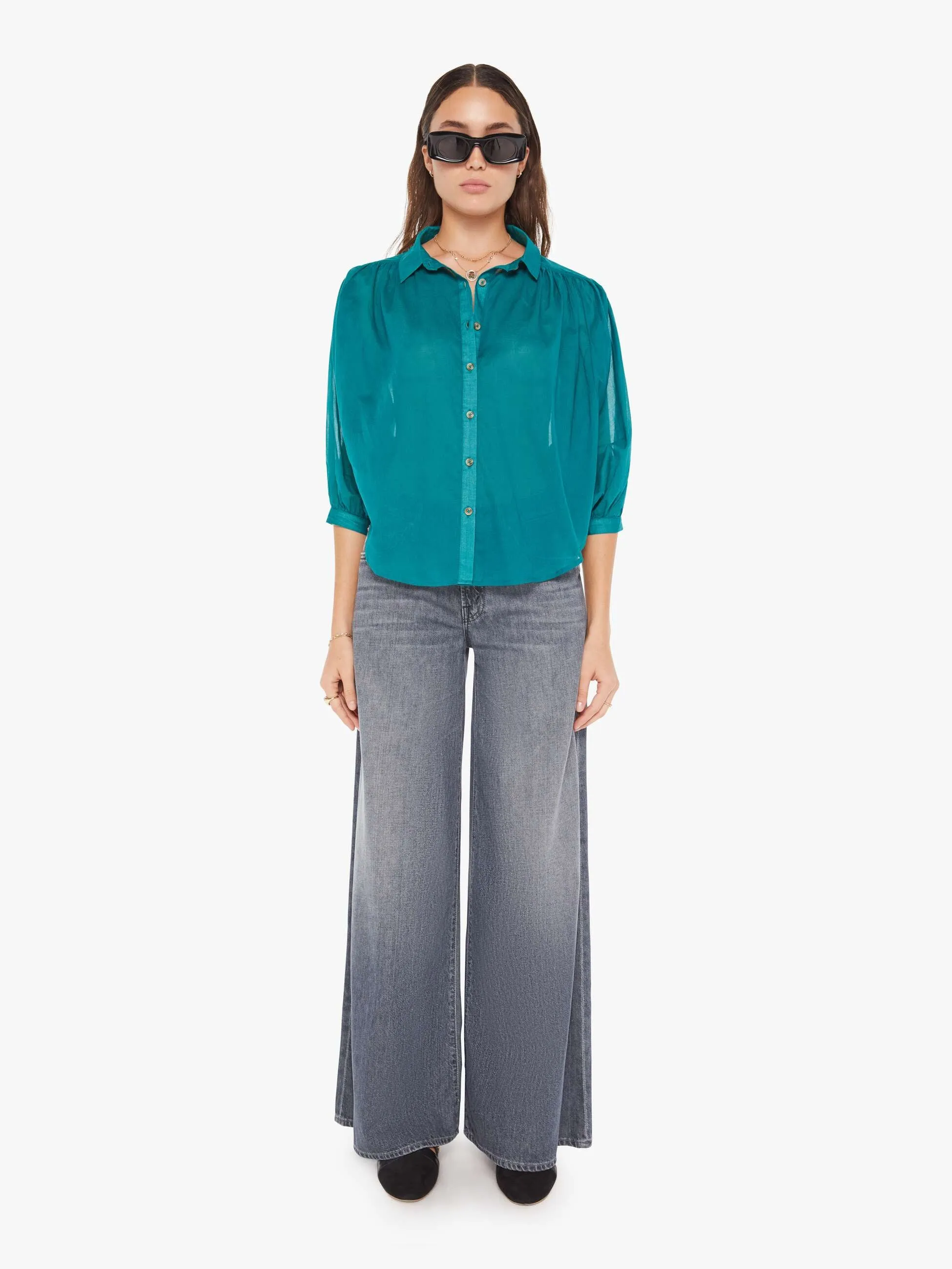 The Breeze Top - Teal Green sold by MOTHER product image thumbnail 5