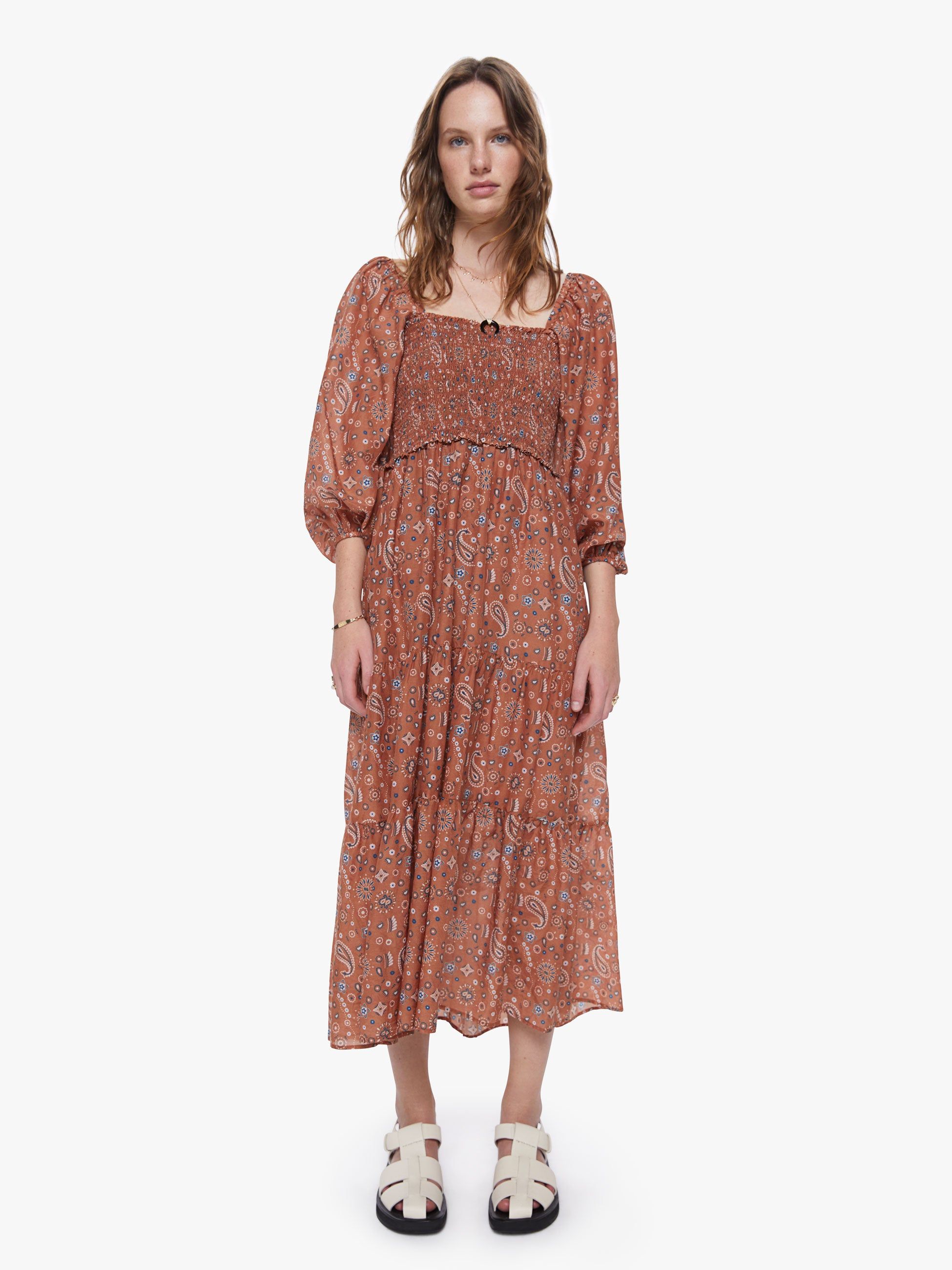 XiRENA Chiara Dress - Spice Bandana sold by MOTHER