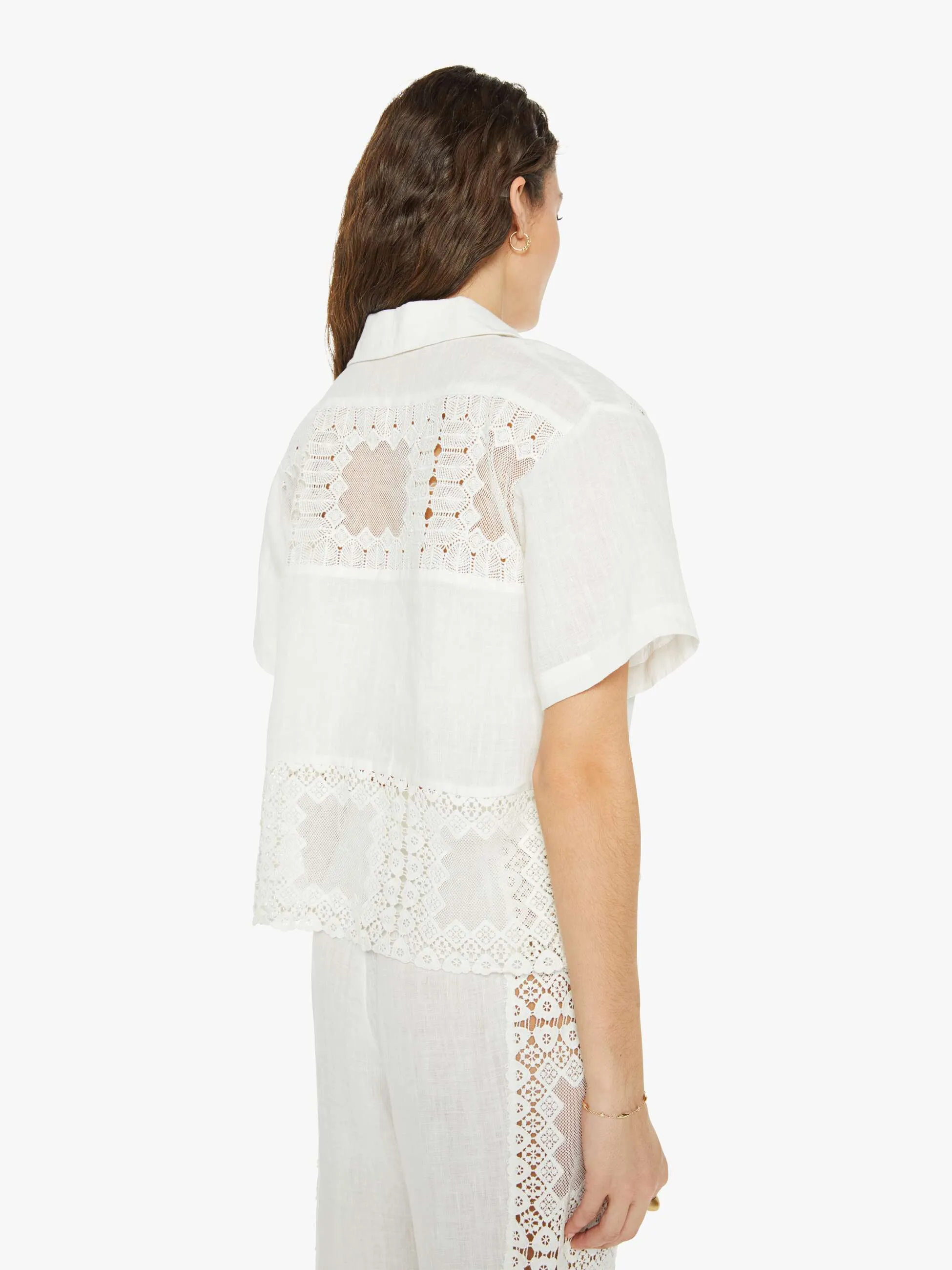 Alix Of Bohemia Stevie Picnic Eyelet Shirt - Ivory sold by MOTHER product image thumbnail 4