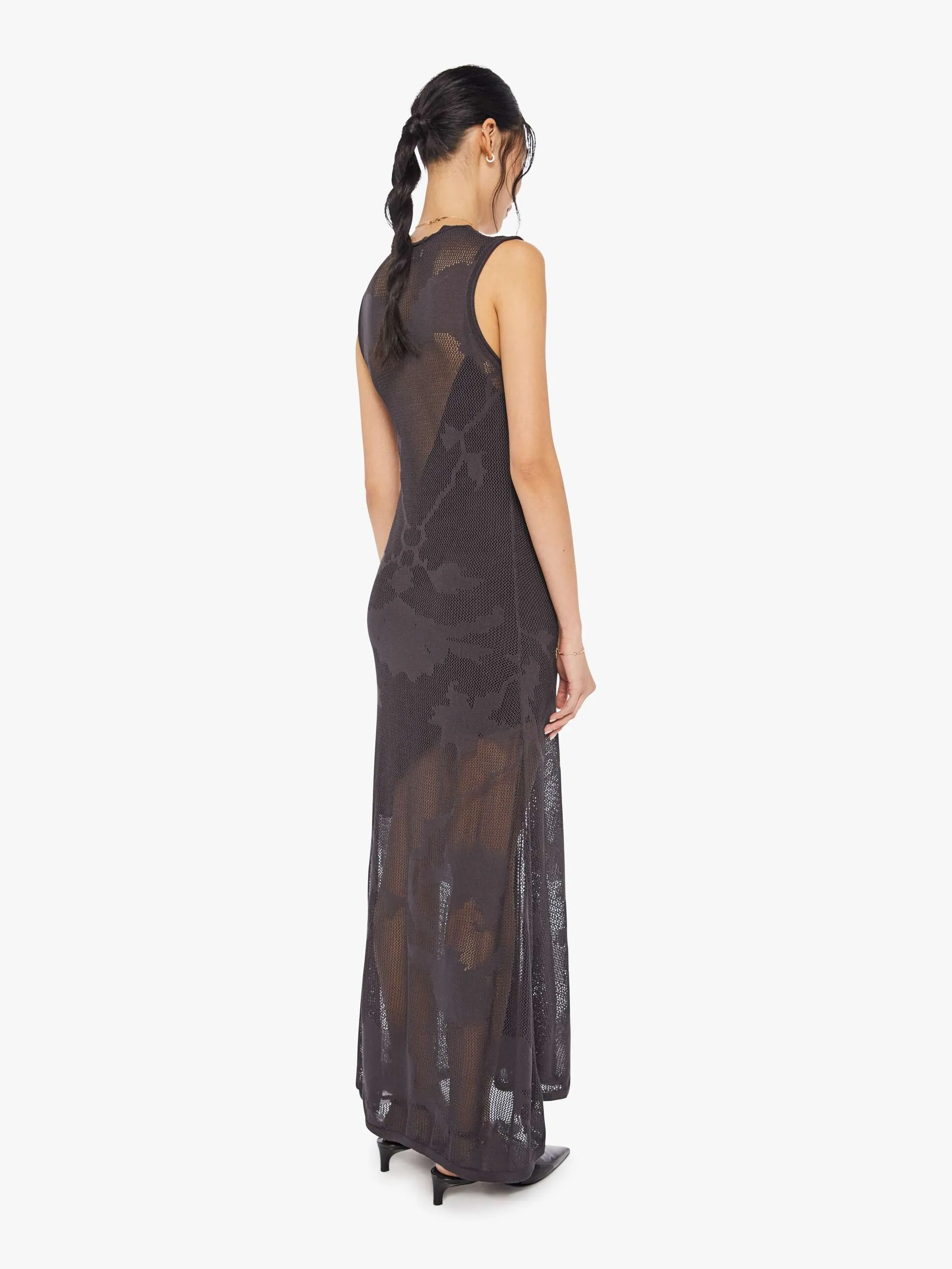 Maria Cher Olaya Tora Midi Dress - Charcoal sold by MOTHER product image thumbnail 4