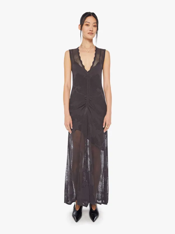 Maria Cher Olaya Tora Midi Dress - Charcoal made by MOTHER