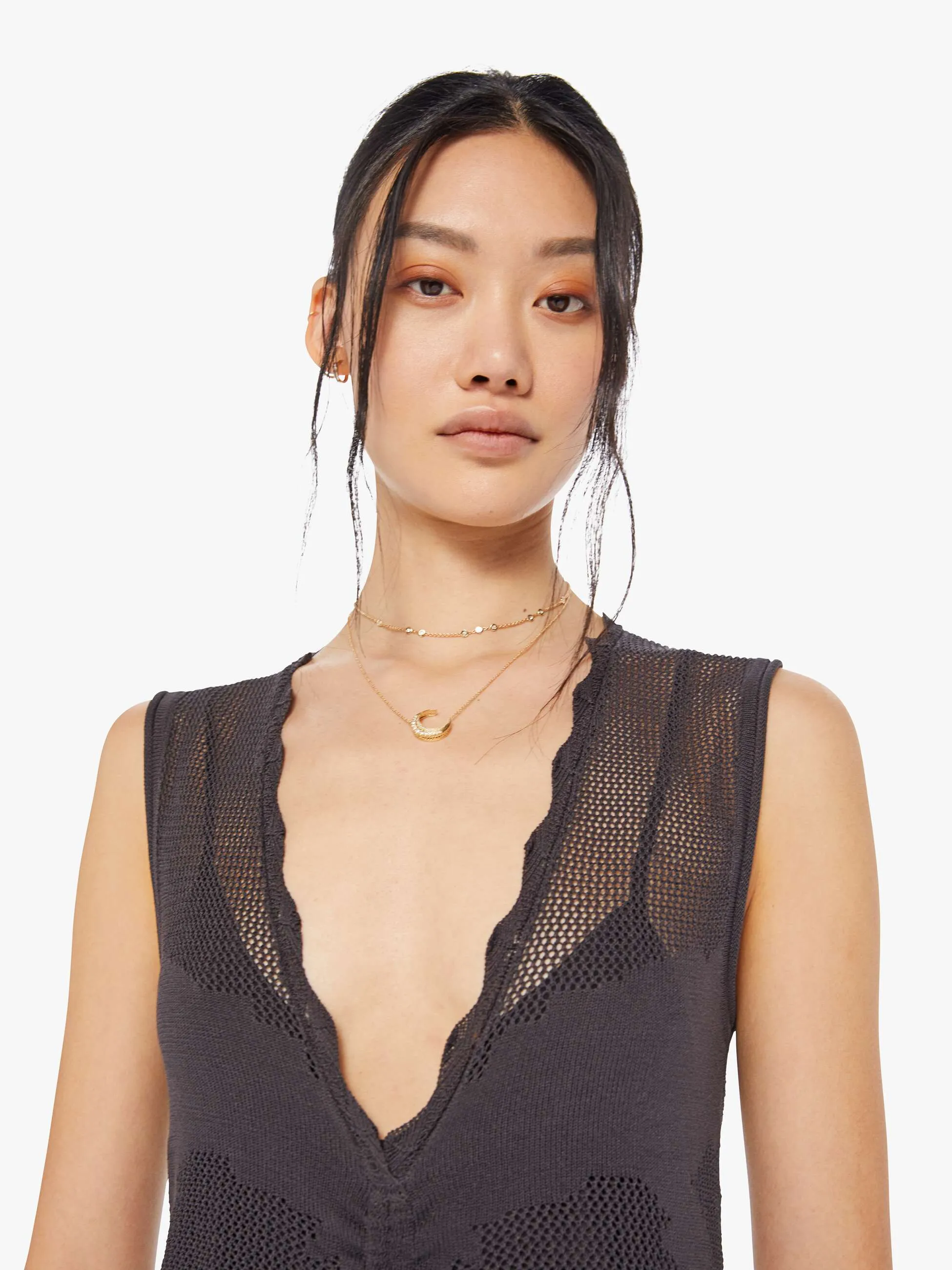 Maria Cher Olaya Tora Midi Dress - Charcoal sold by MOTHER product image thumbnail 5