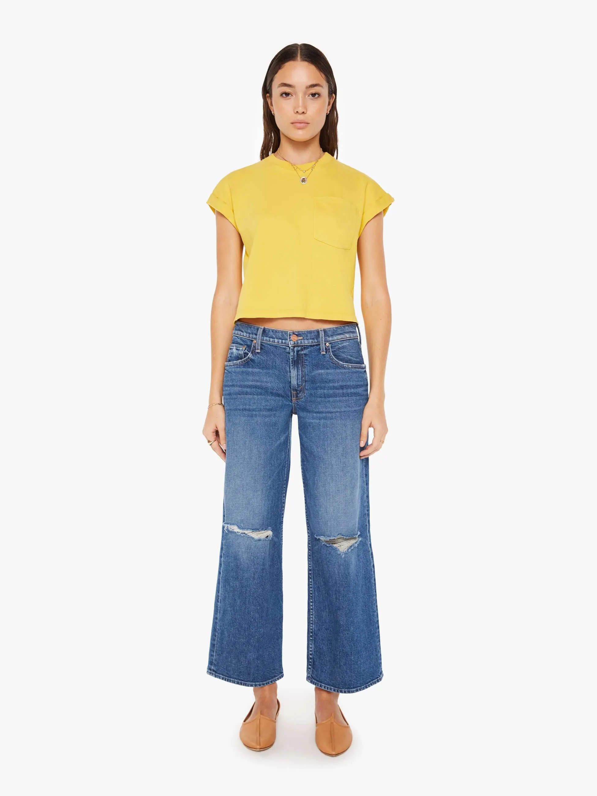 The Keep On Rolling Pocket Tee - Super Lemon sold by MOTHER product image thumbnail 5