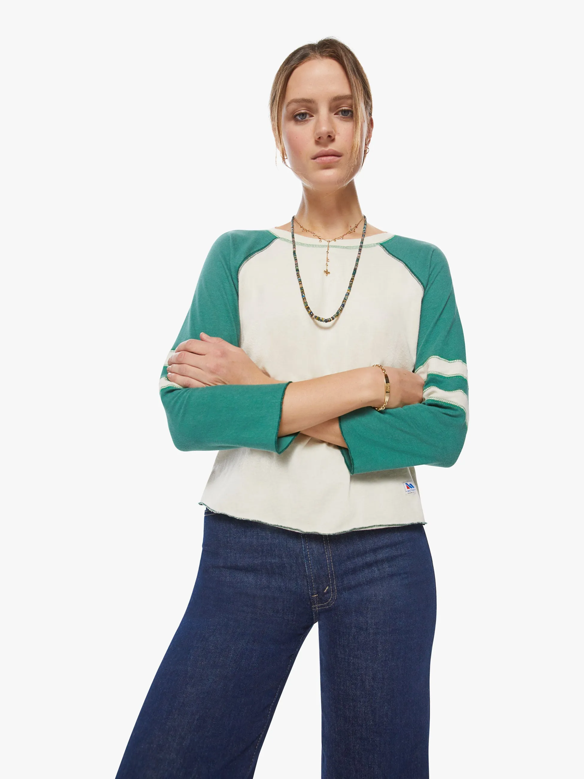 The Sporty Concert - White And Verdant Green sold by MOTHER