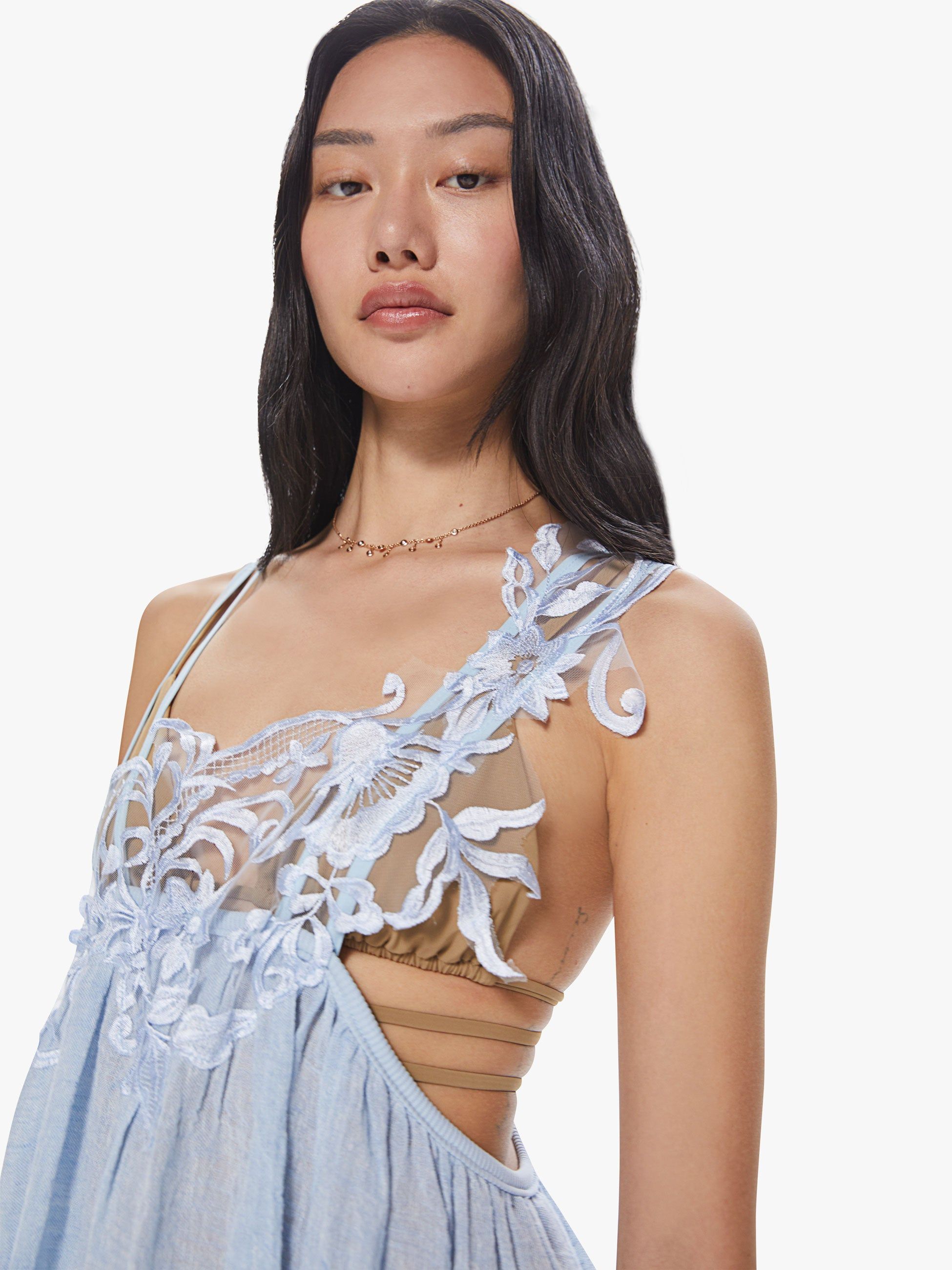 Maurizio Mykonos Midi Lace Dress - Sky Blue sold by MOTHER product image thumbnail 5