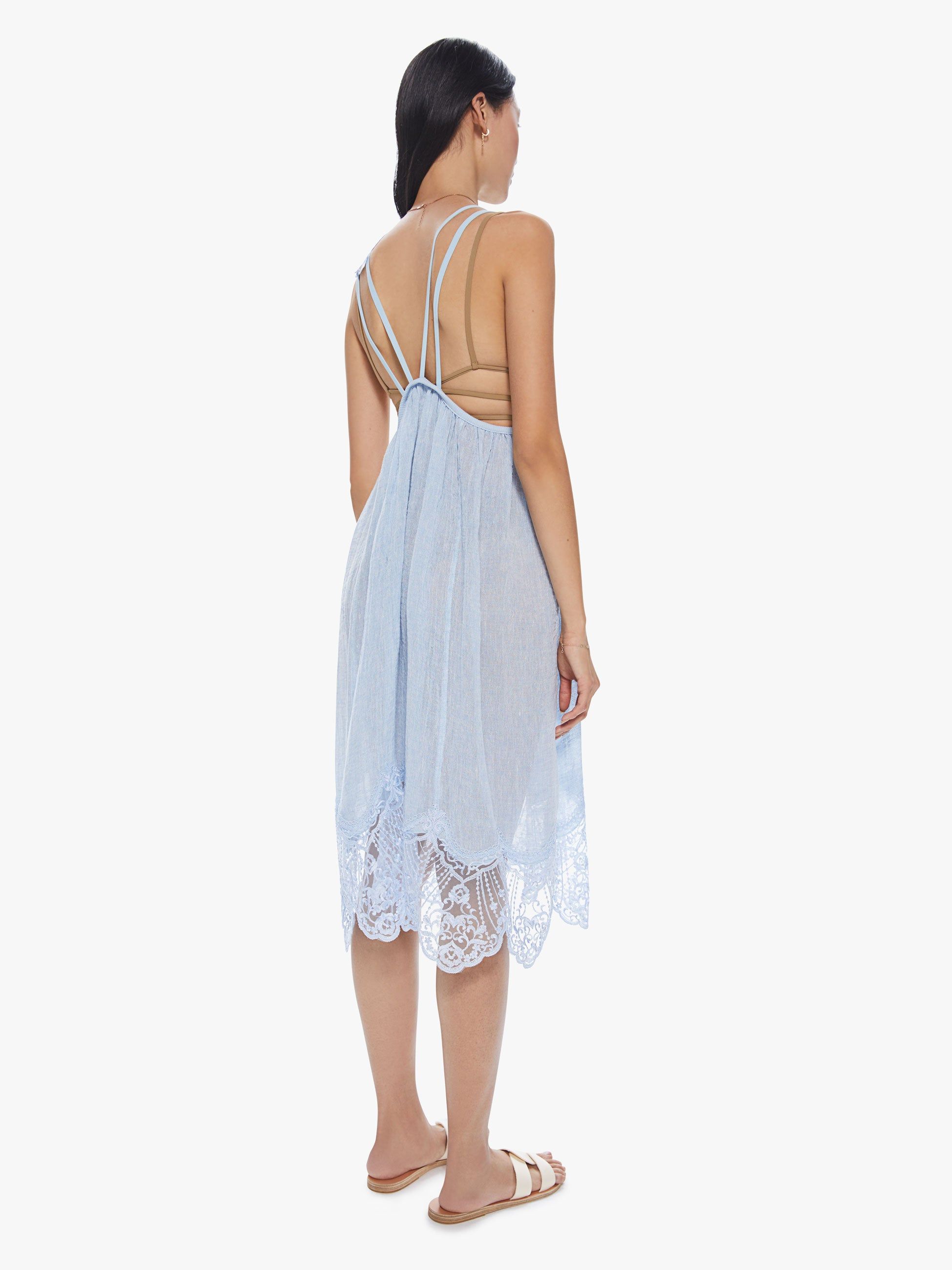 Maurizio Mykonos Midi Lace Dress - Sky Blue sold by MOTHER product image thumbnail 4