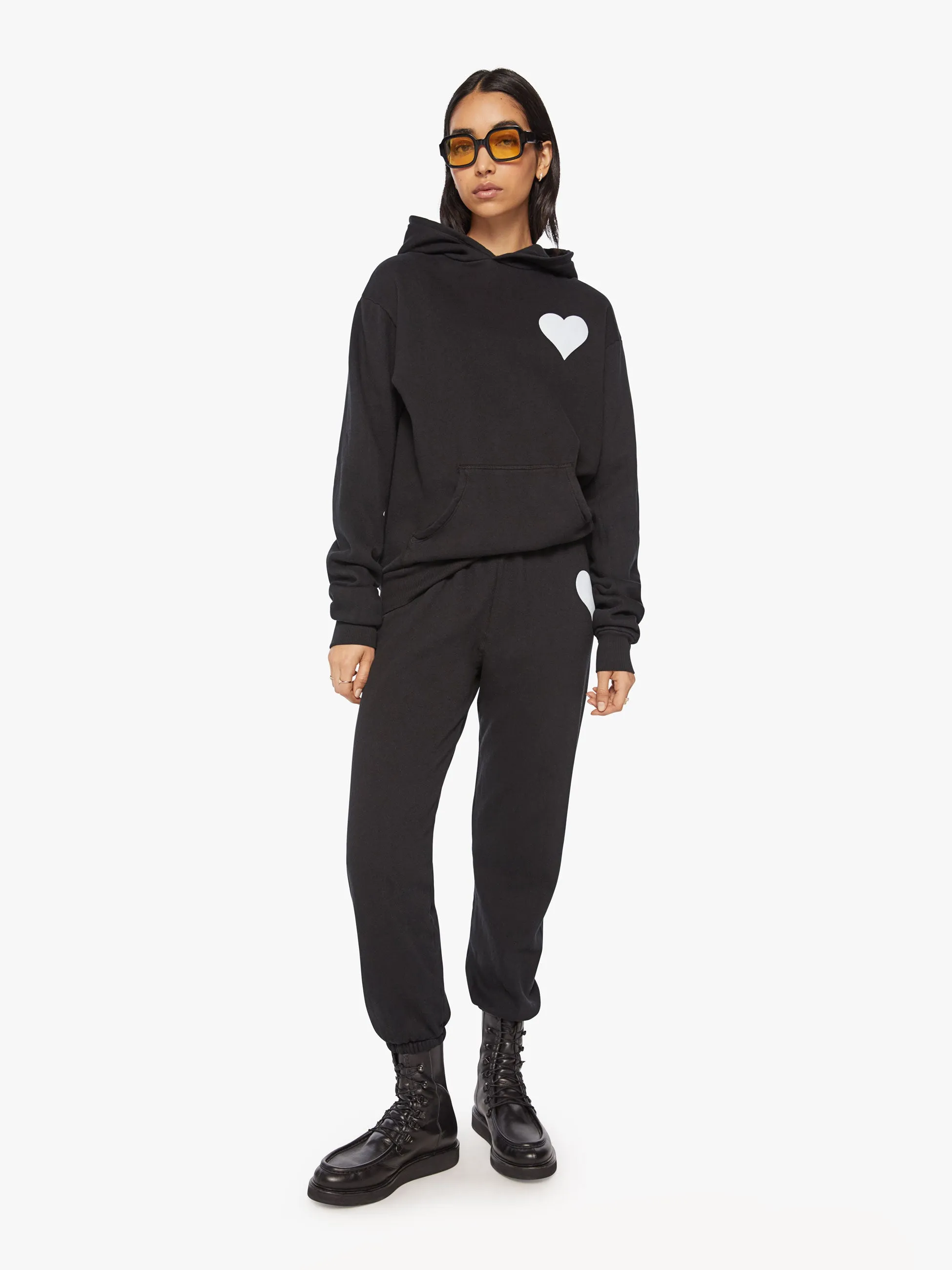 SPRWMN Heart Hoodie - Black sold by MOTHER product image thumbnail 5
