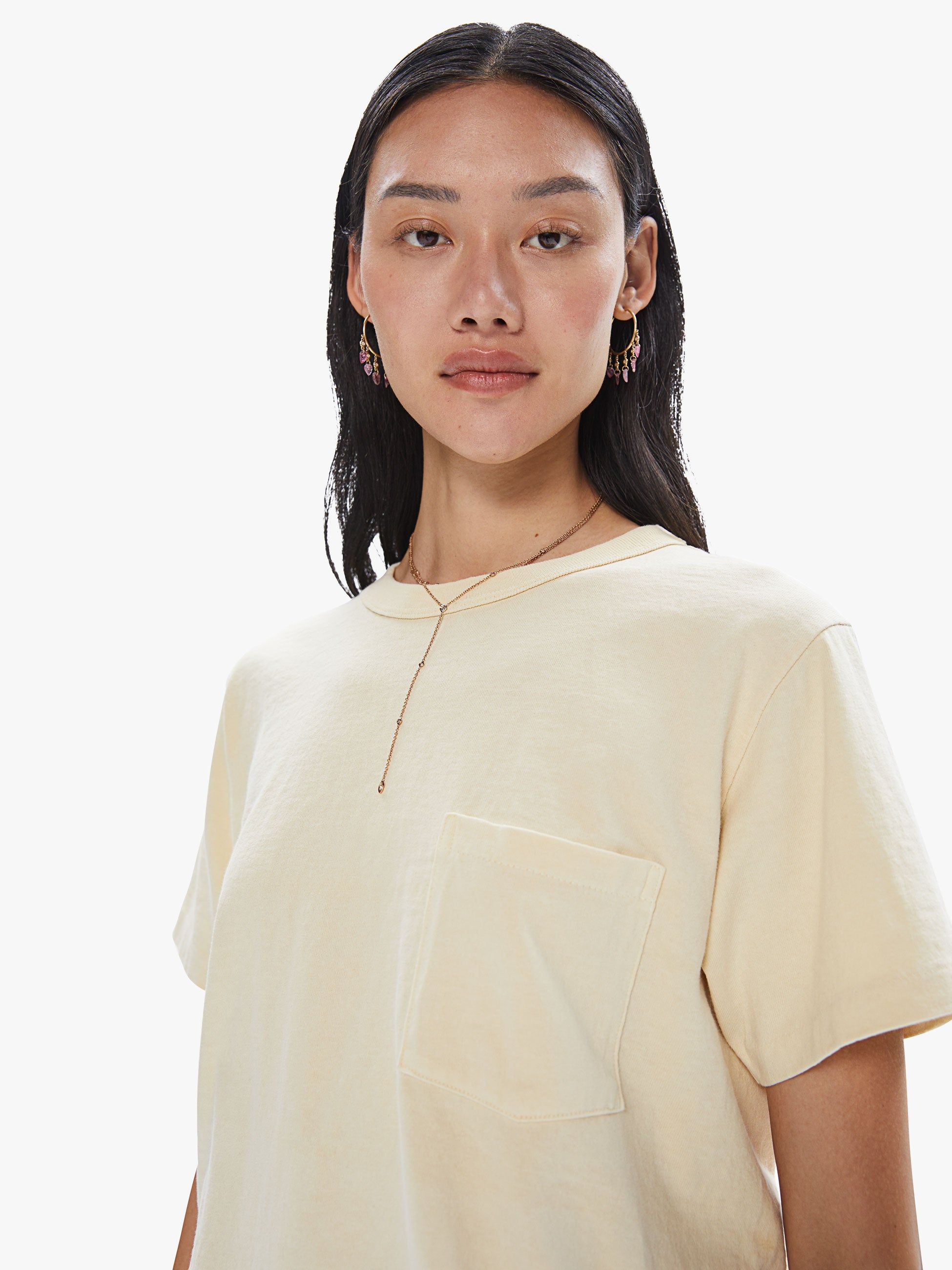 Velva Sheen S/S Crew Neck Tee - Nude sold by MOTHER product image thumbnail 6