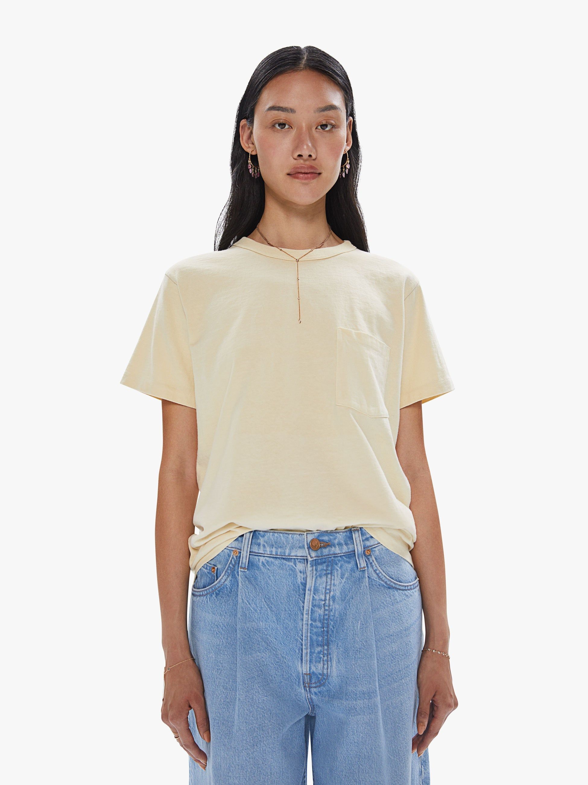 Velva Sheen S/S Crew Neck Tee - Nude sold by MOTHER product image thumbnail 2