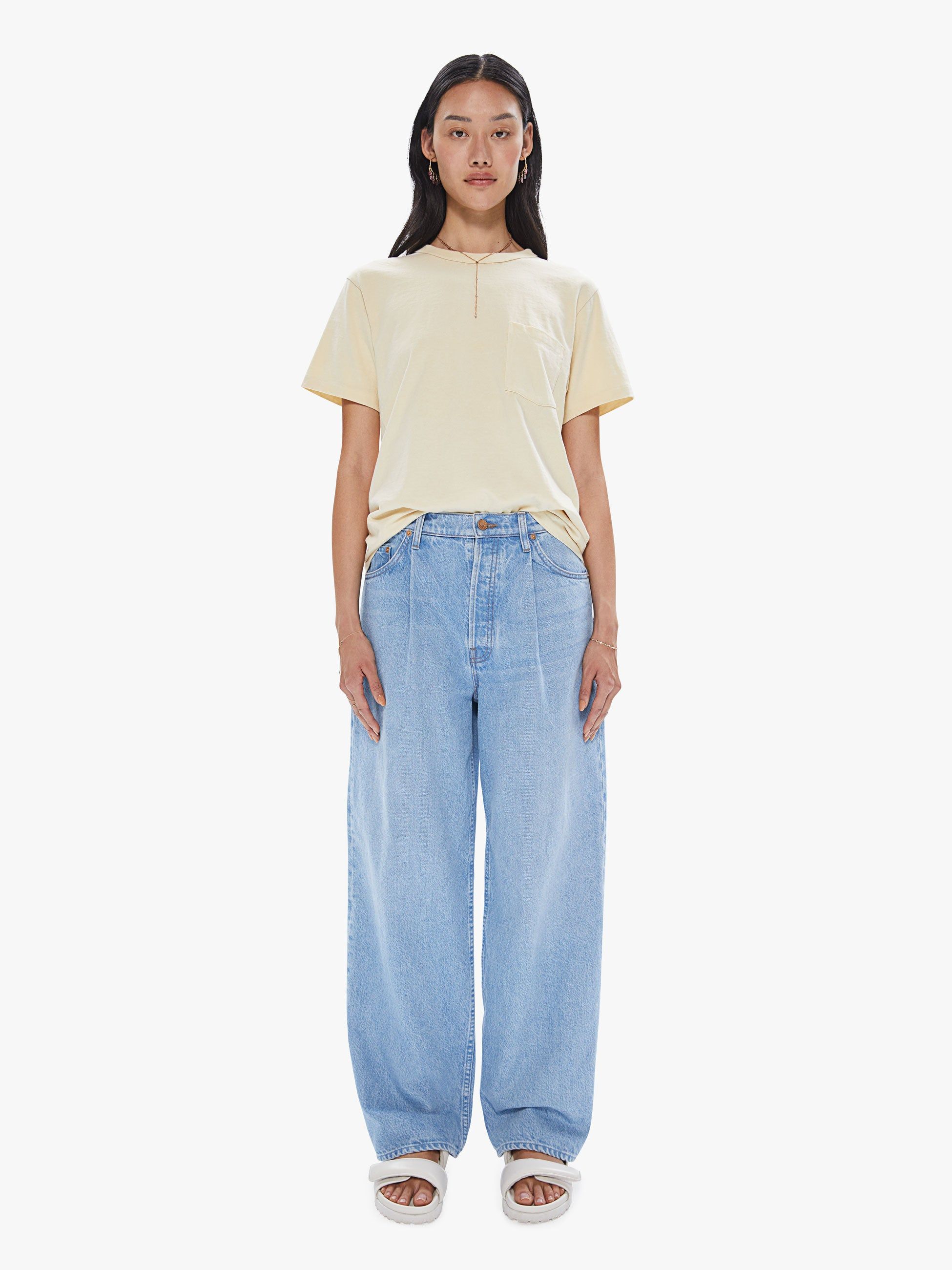 Velva Sheen S/S Crew Neck Tee - Nude sold by MOTHER product image thumbnail 5