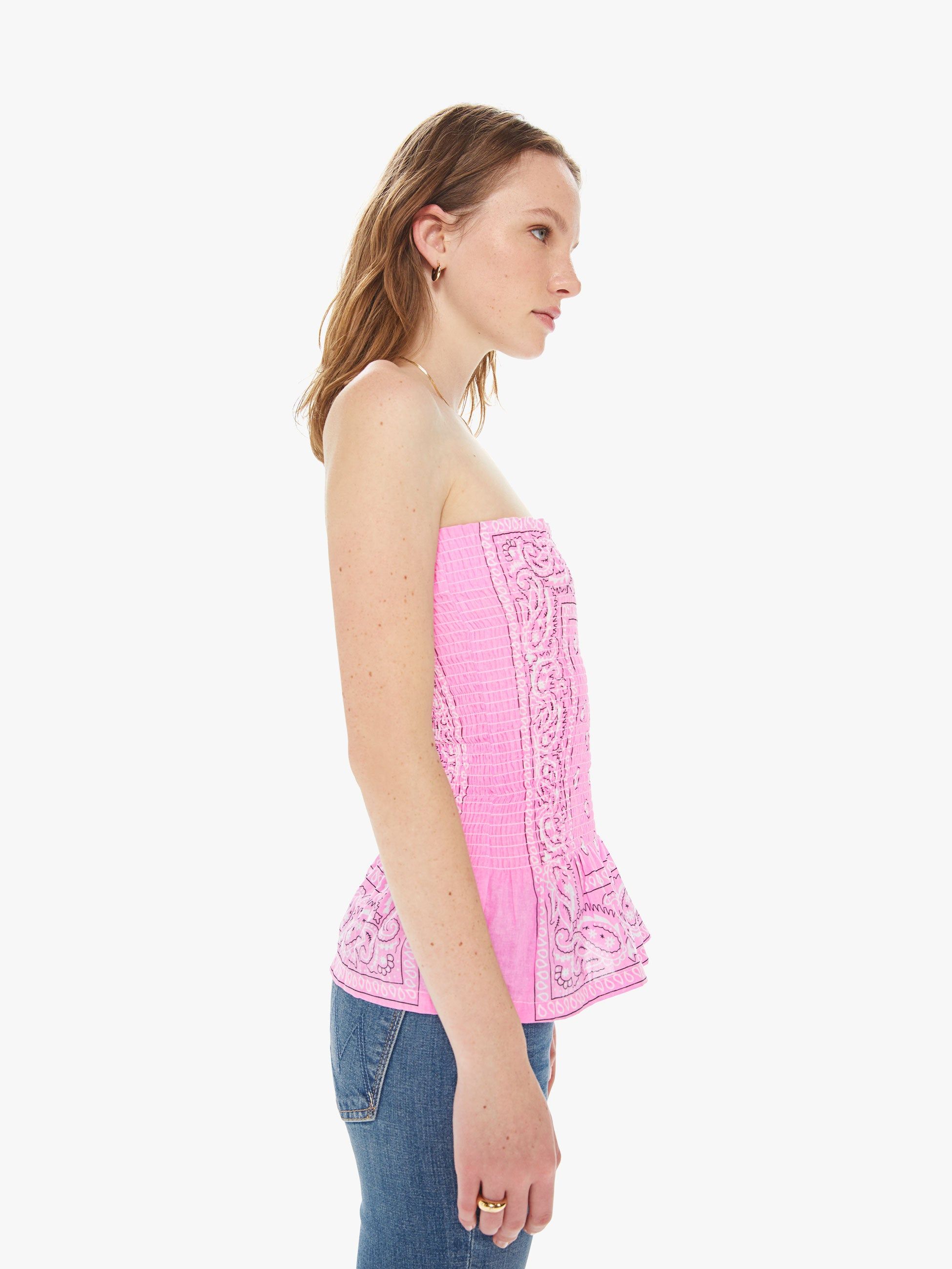 Arizona Love Bandana Tube Top - Pink sold by MOTHER product image thumbnail 3