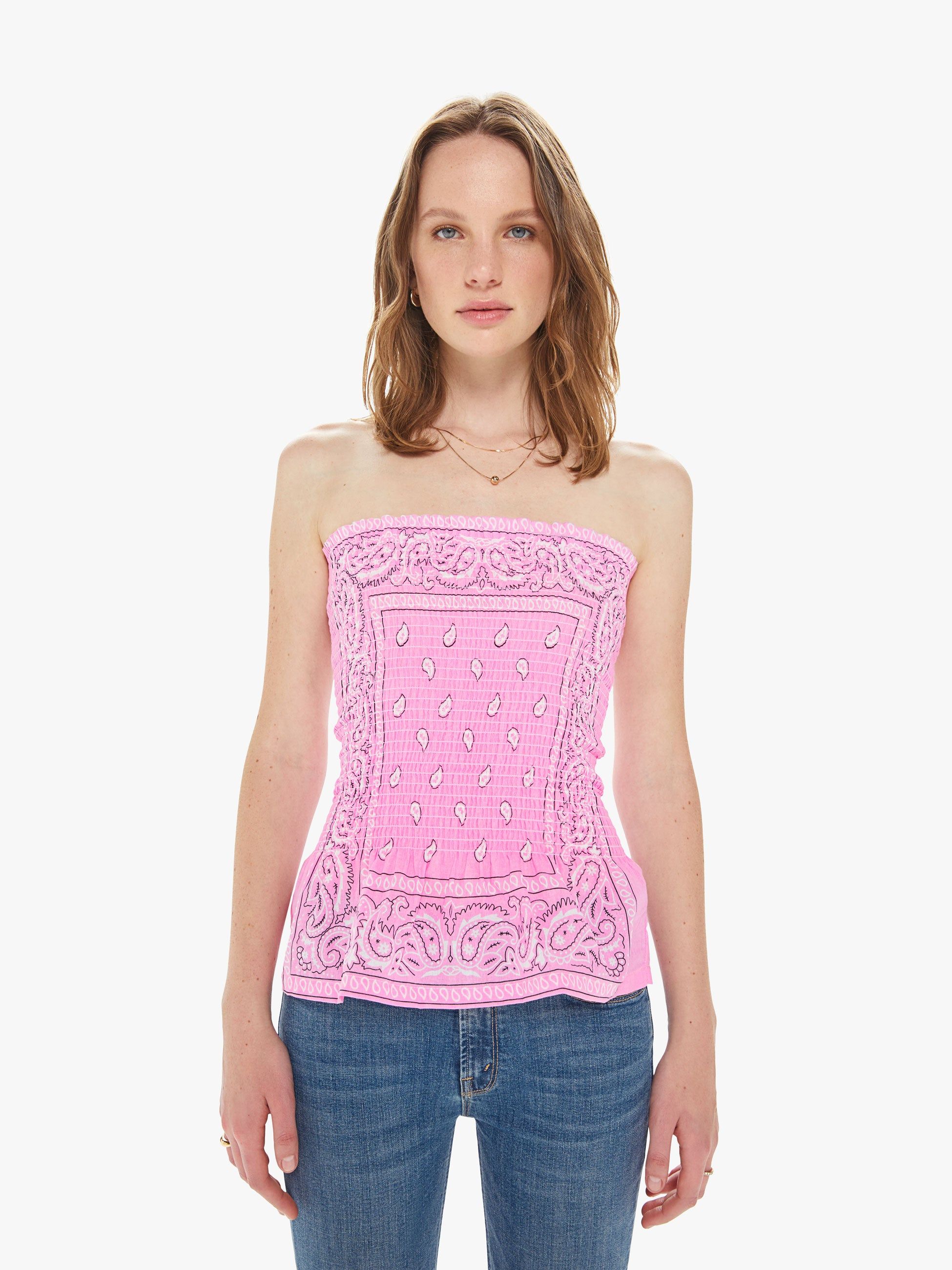 Arizona Love Bandana Tube Top - Pink sold by MOTHER