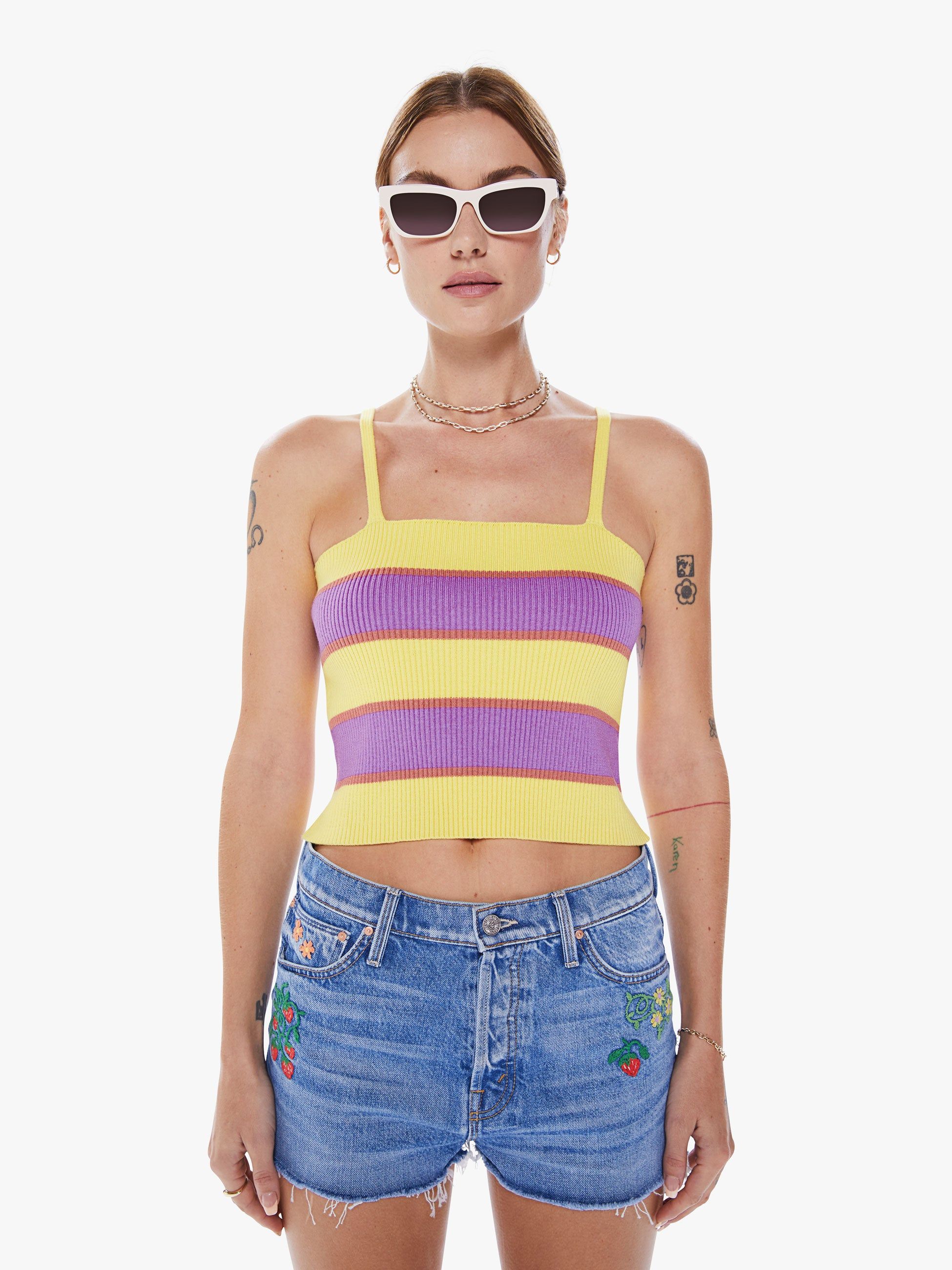 The Tube Tank - Purple And Yellow Stripe sold by MOTHER product image thumbnail 2