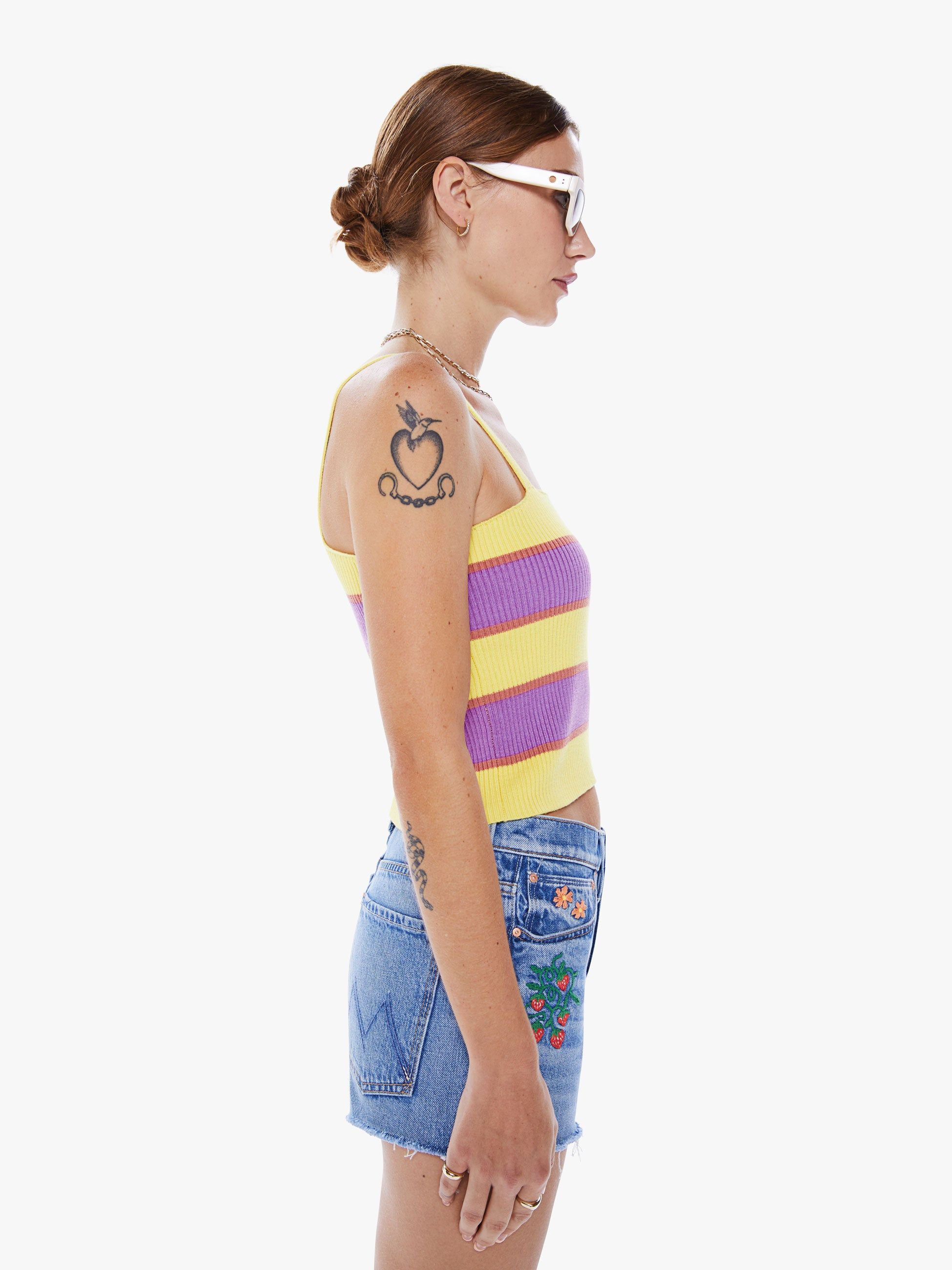 The Tube Tank - Purple And Yellow Stripe sold by MOTHER product image thumbnail 3