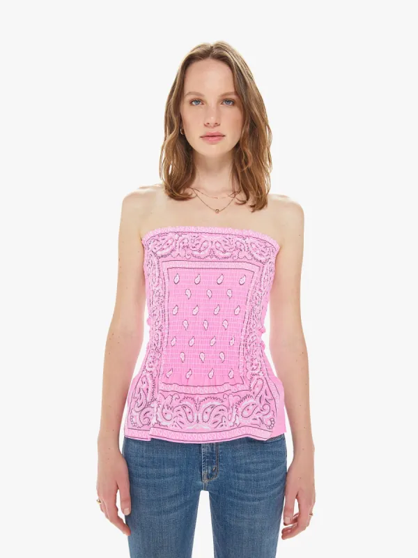 Arizona Love Bandana Tube Top - Pink sold by MOTHER