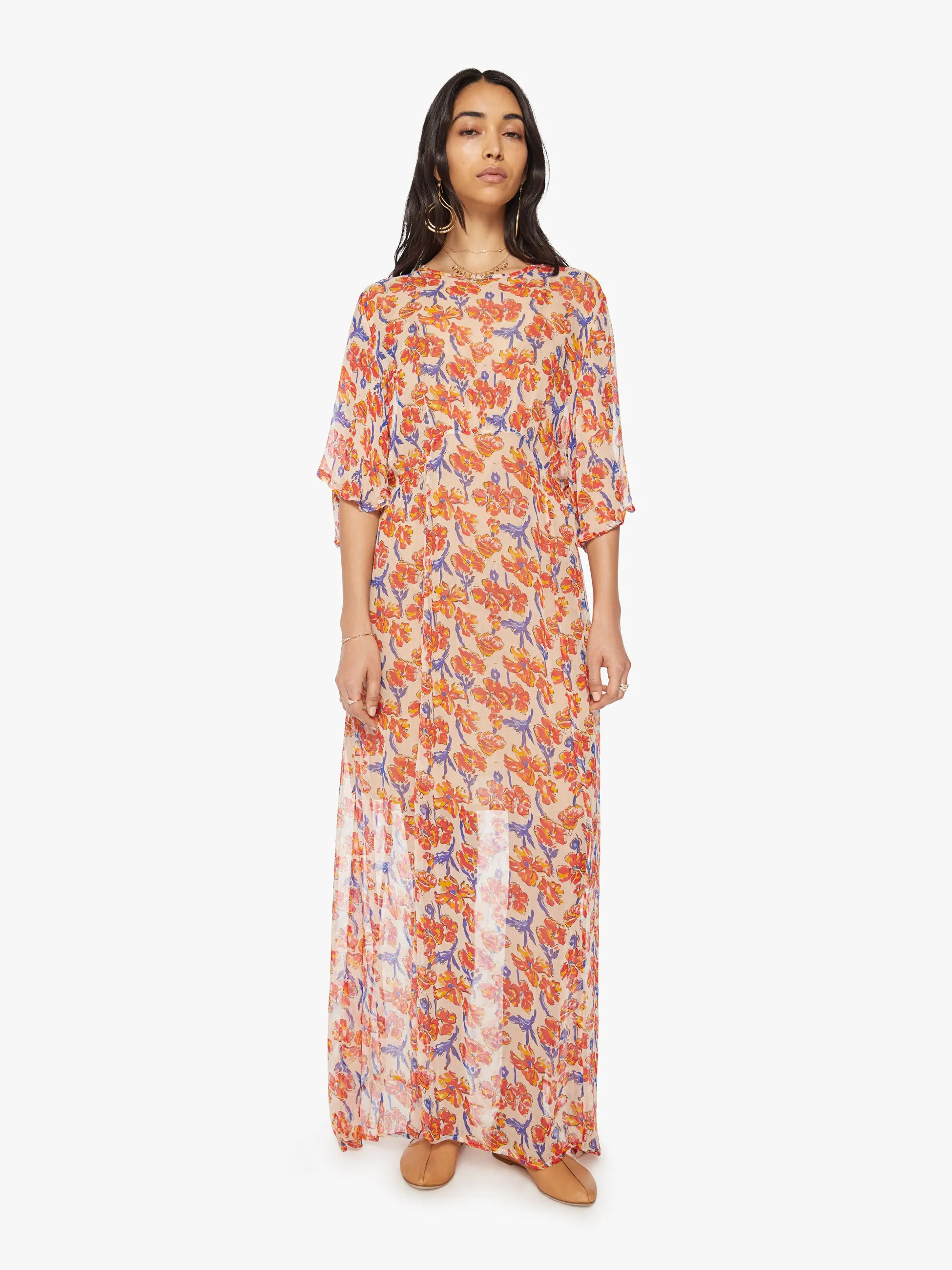 Natalie Martin Lily Dress - Water Color Clementine sold by MOTHER product image thumbnail 2