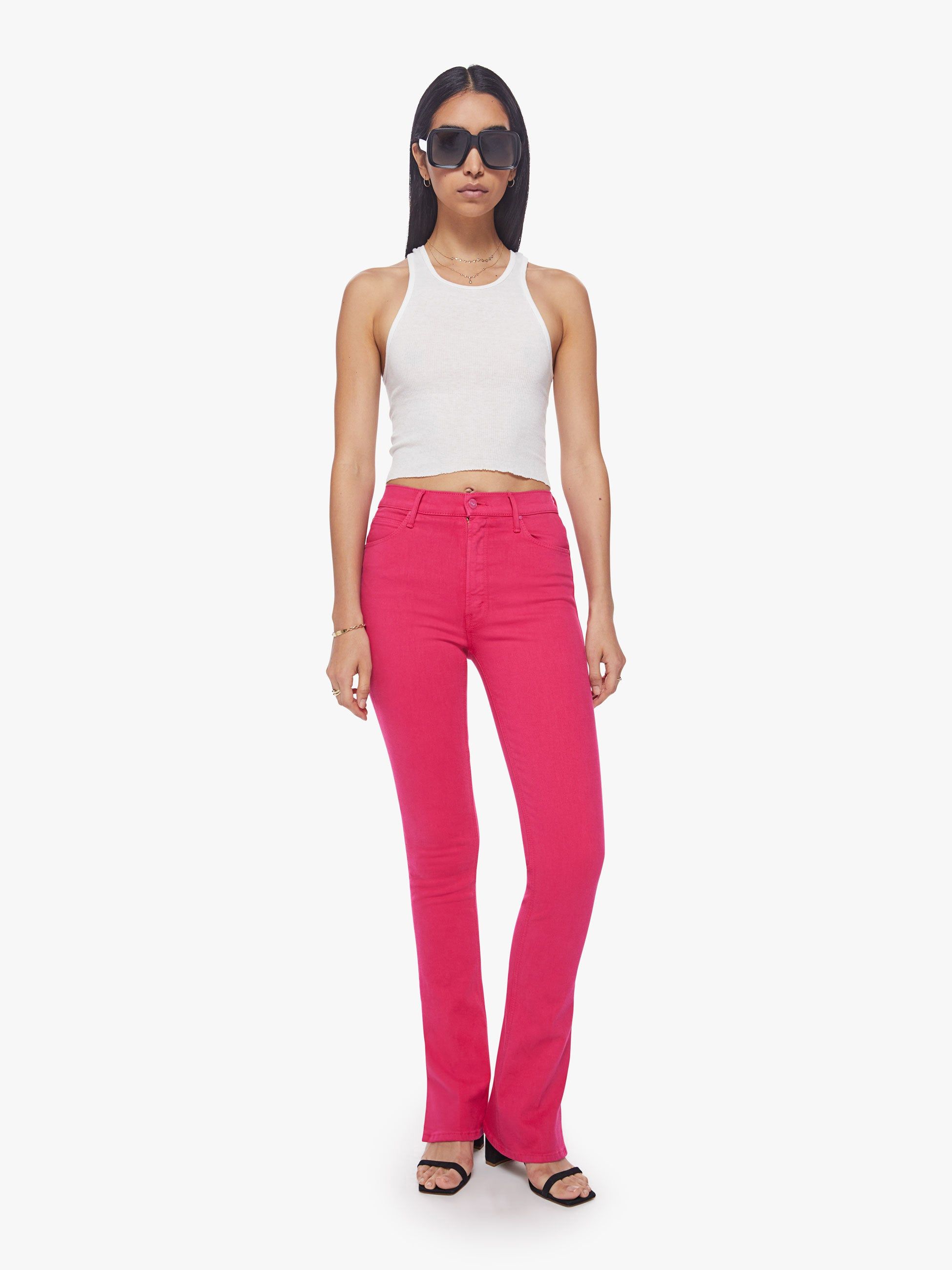 High Waisted Runaway Slice Heel - Raspberry Sorbet sold by MOTHER product image thumbnail 2