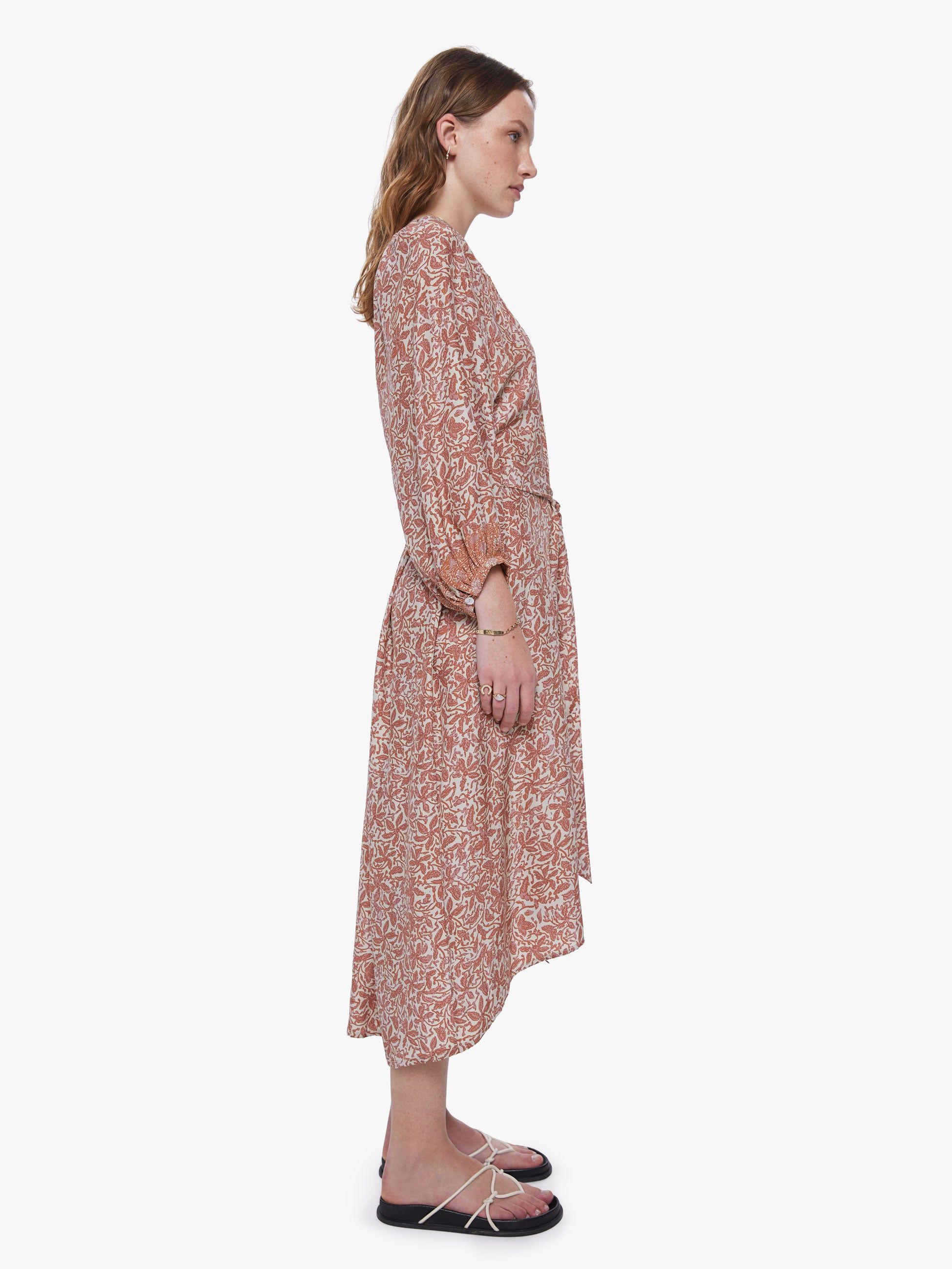 Natalie Martin Alex Dress - Gloriosa Print Sandstone sold by MOTHER product image thumbnail 3