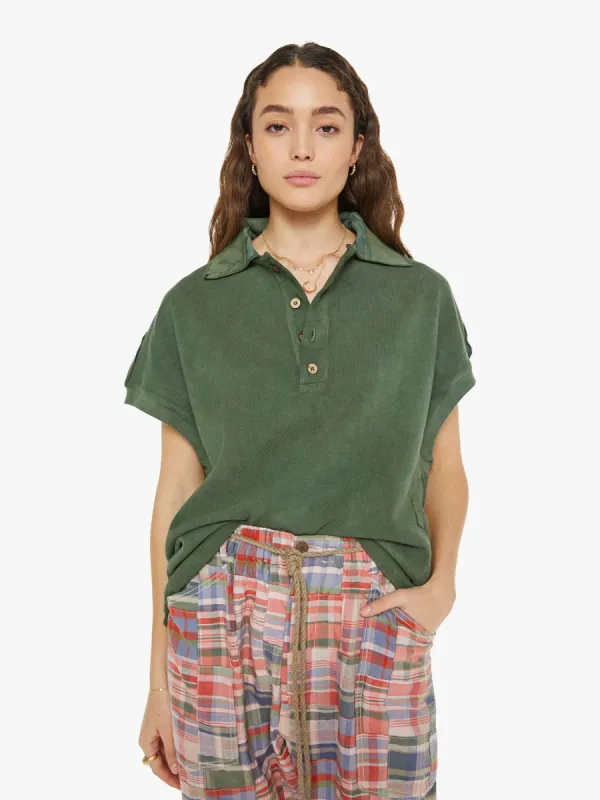 Dr. Collectors Alligator Sleeveless Polo - Military Green sold by MOTHER