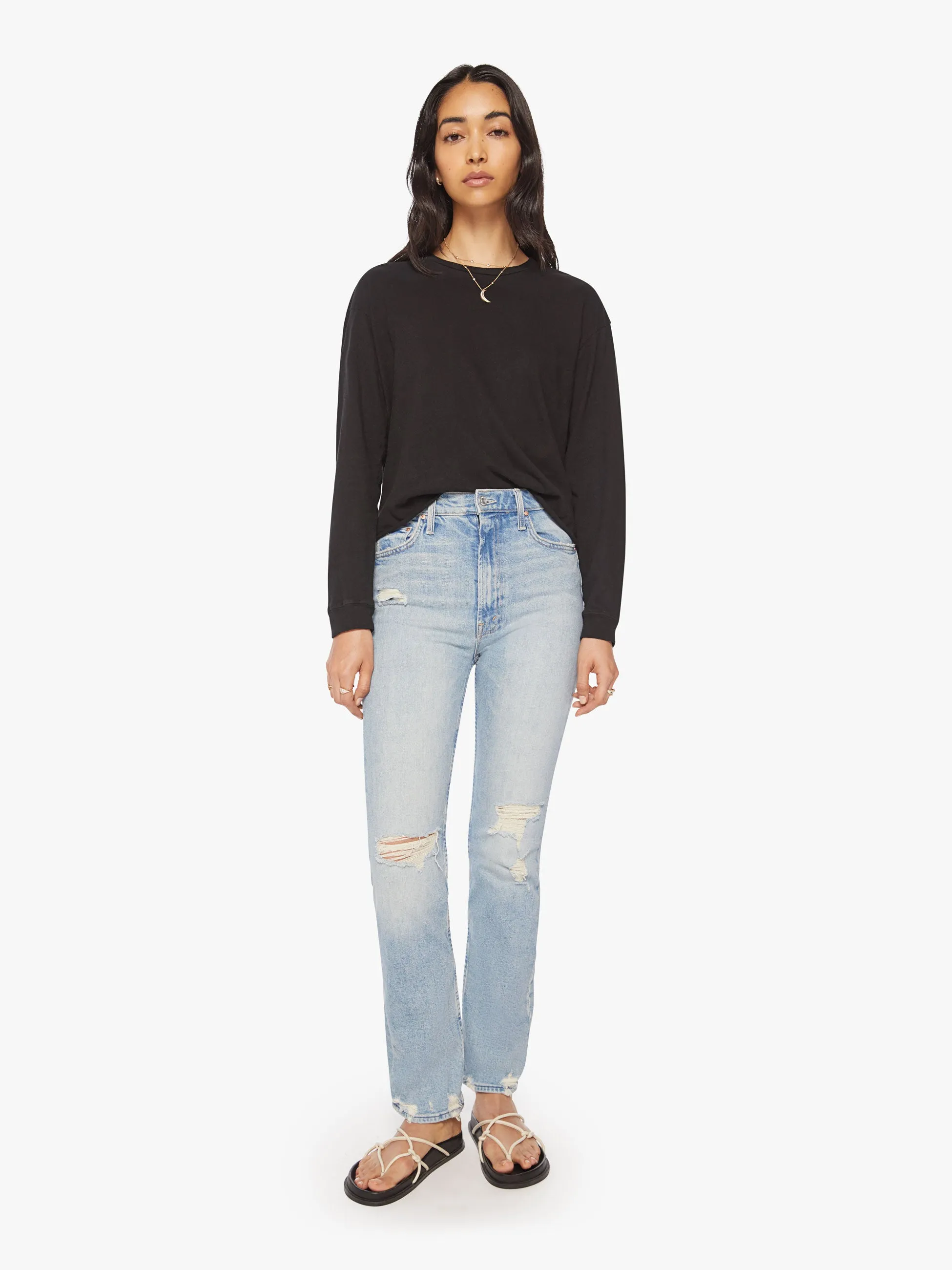 The L/S Slouchy Cut Off - Black sold by MOTHER product image thumbnail 5
