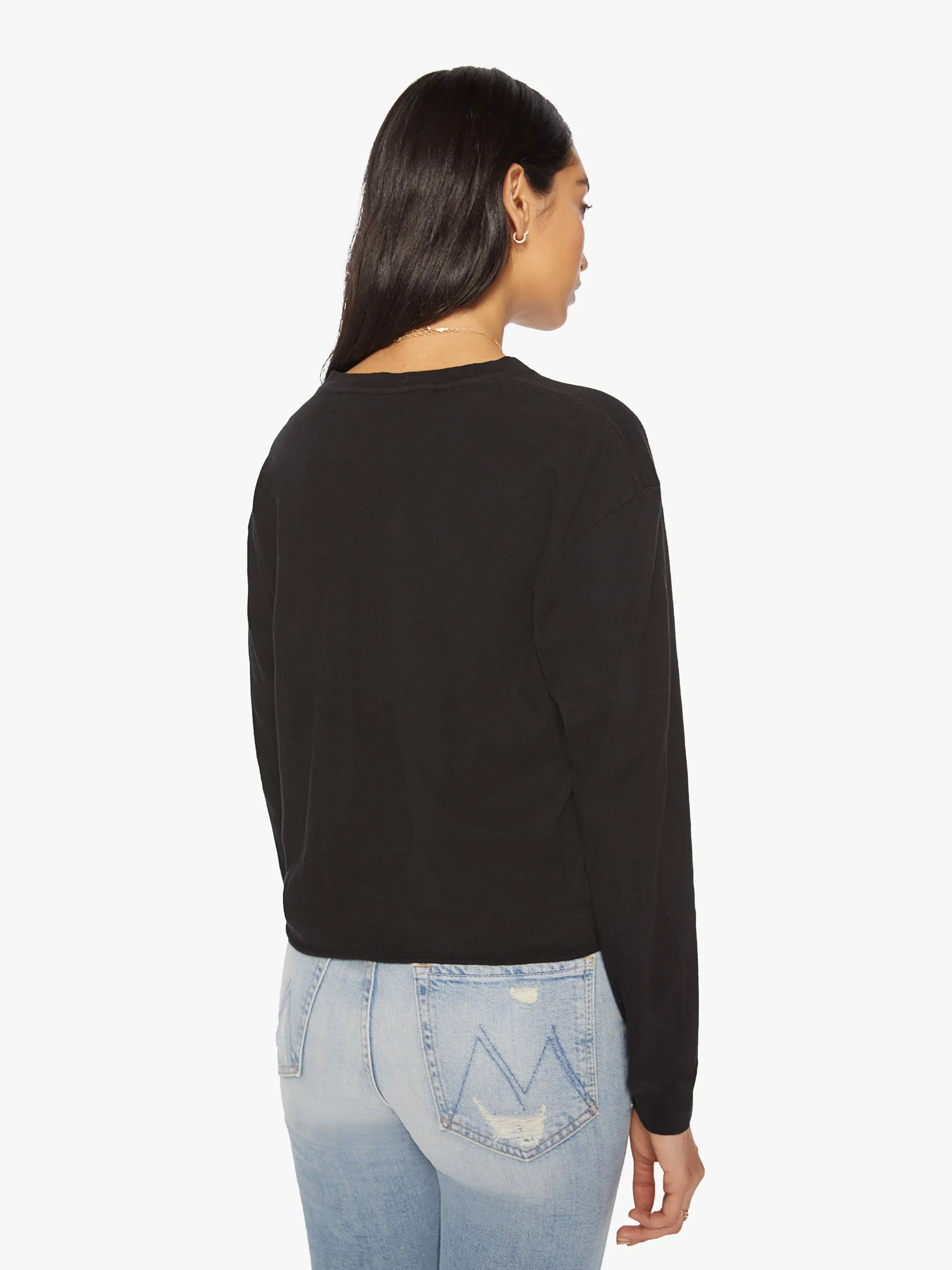 The L/S Slouchy Cut Off - Black sold by MOTHER product image thumbnail 4