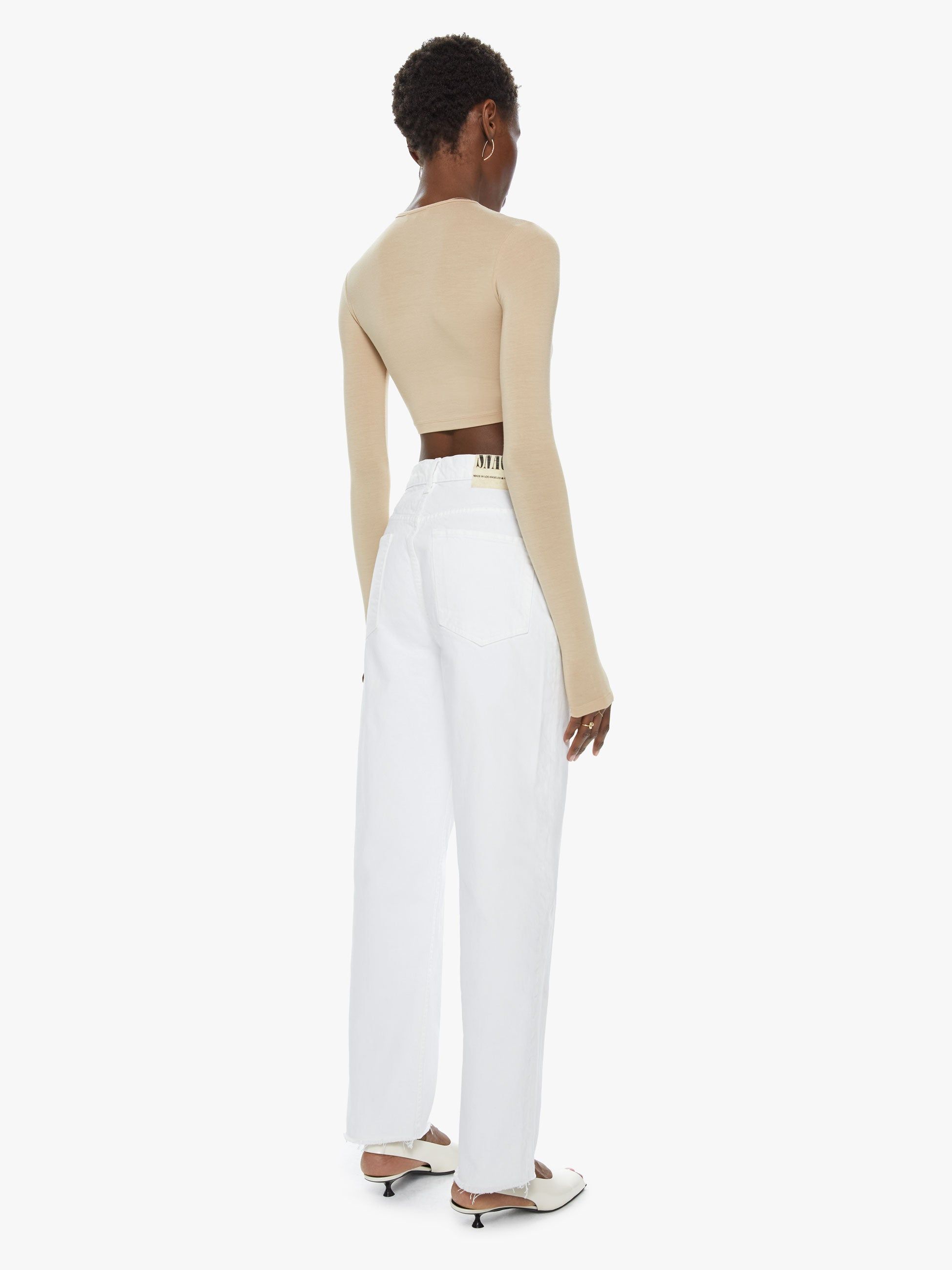 SNACKS! High Waisted Double Stack Hover Fray - Sticky Rice sold by MOTHER product image thumbnail 4