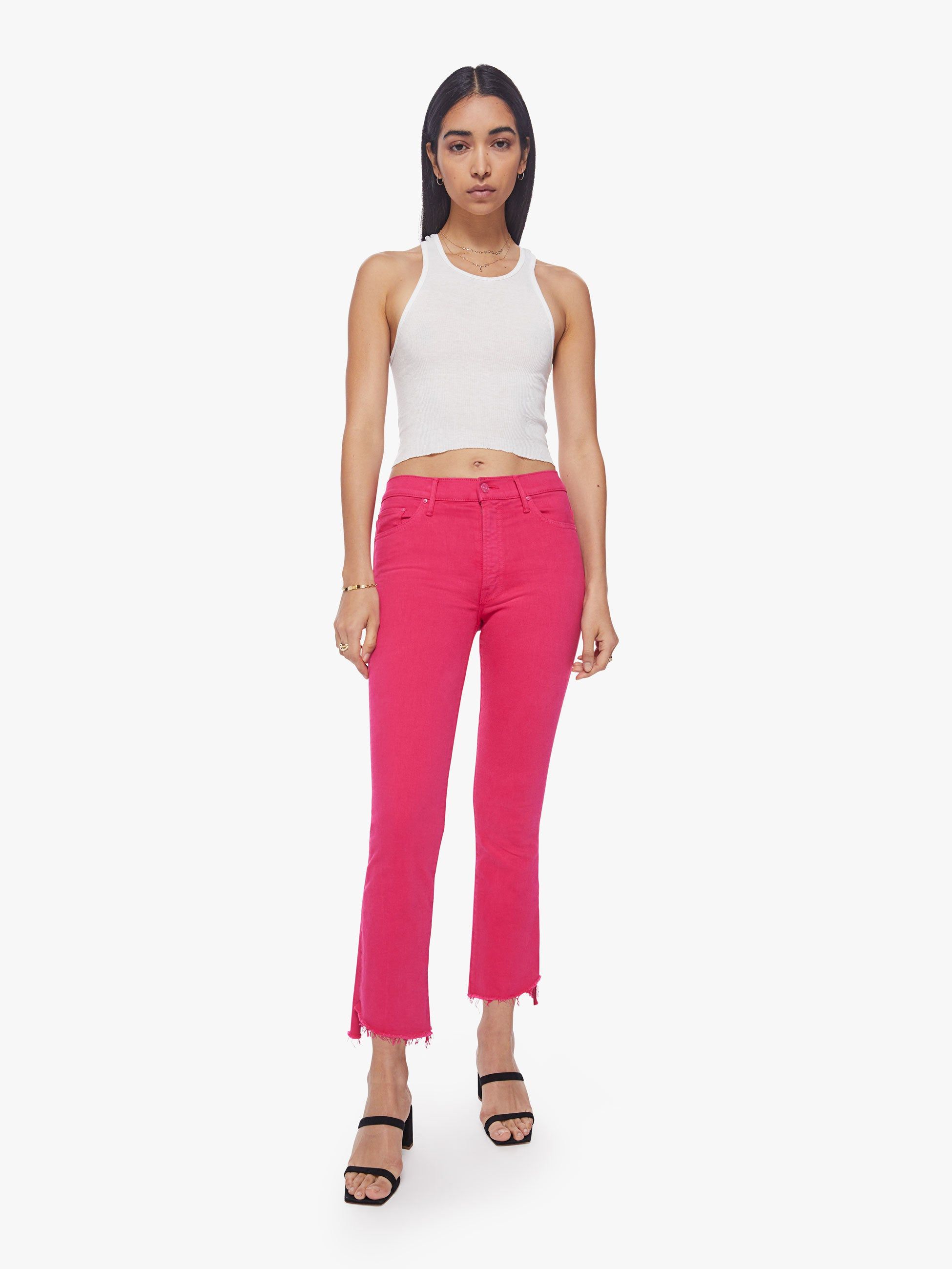 The Insider Crop Step Fray - Raspberry Sorbet sold by MOTHER product image thumbnail 2