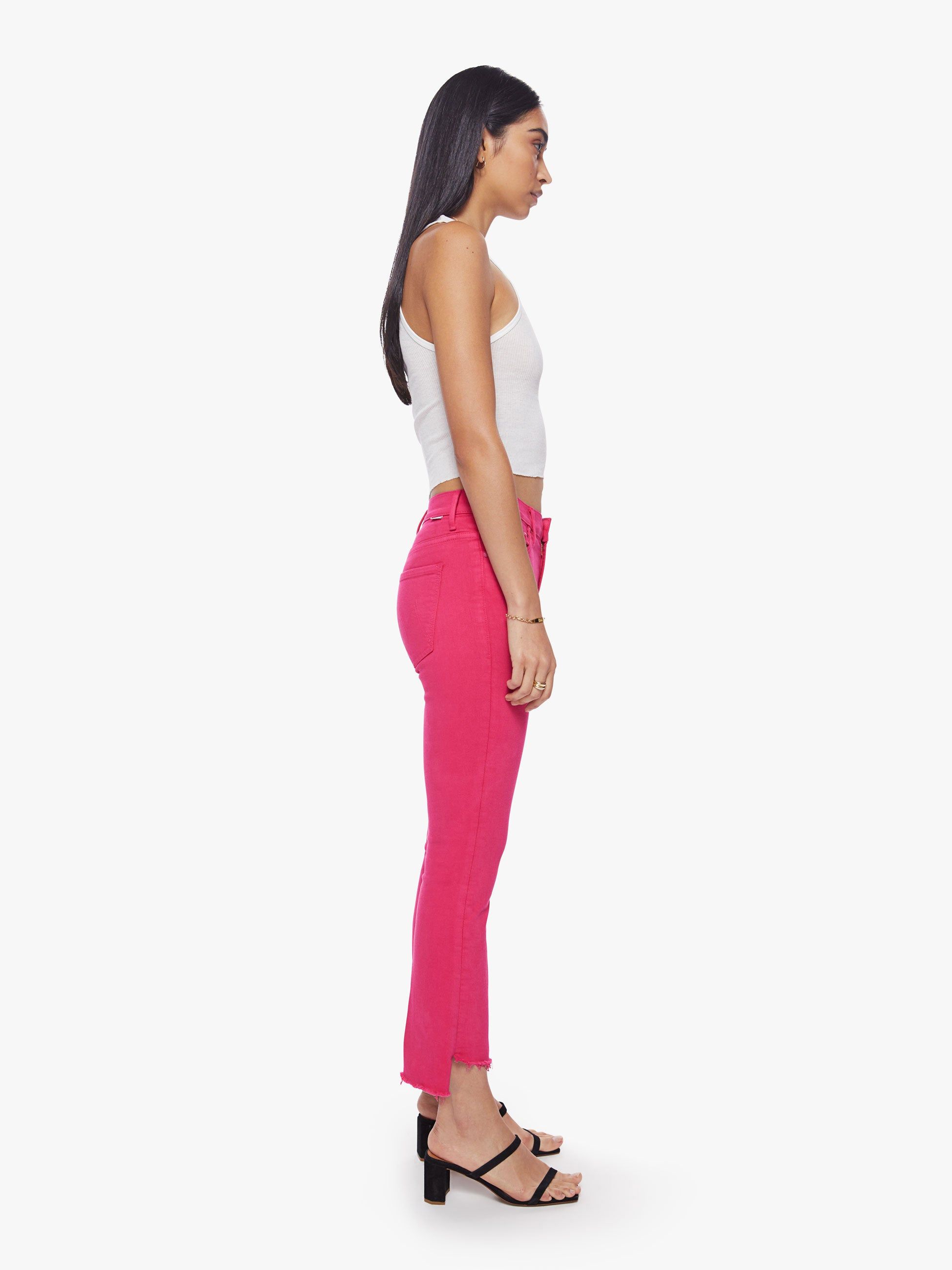 The Insider Crop Step Fray - Raspberry Sorbet sold by MOTHER product image thumbnail 3