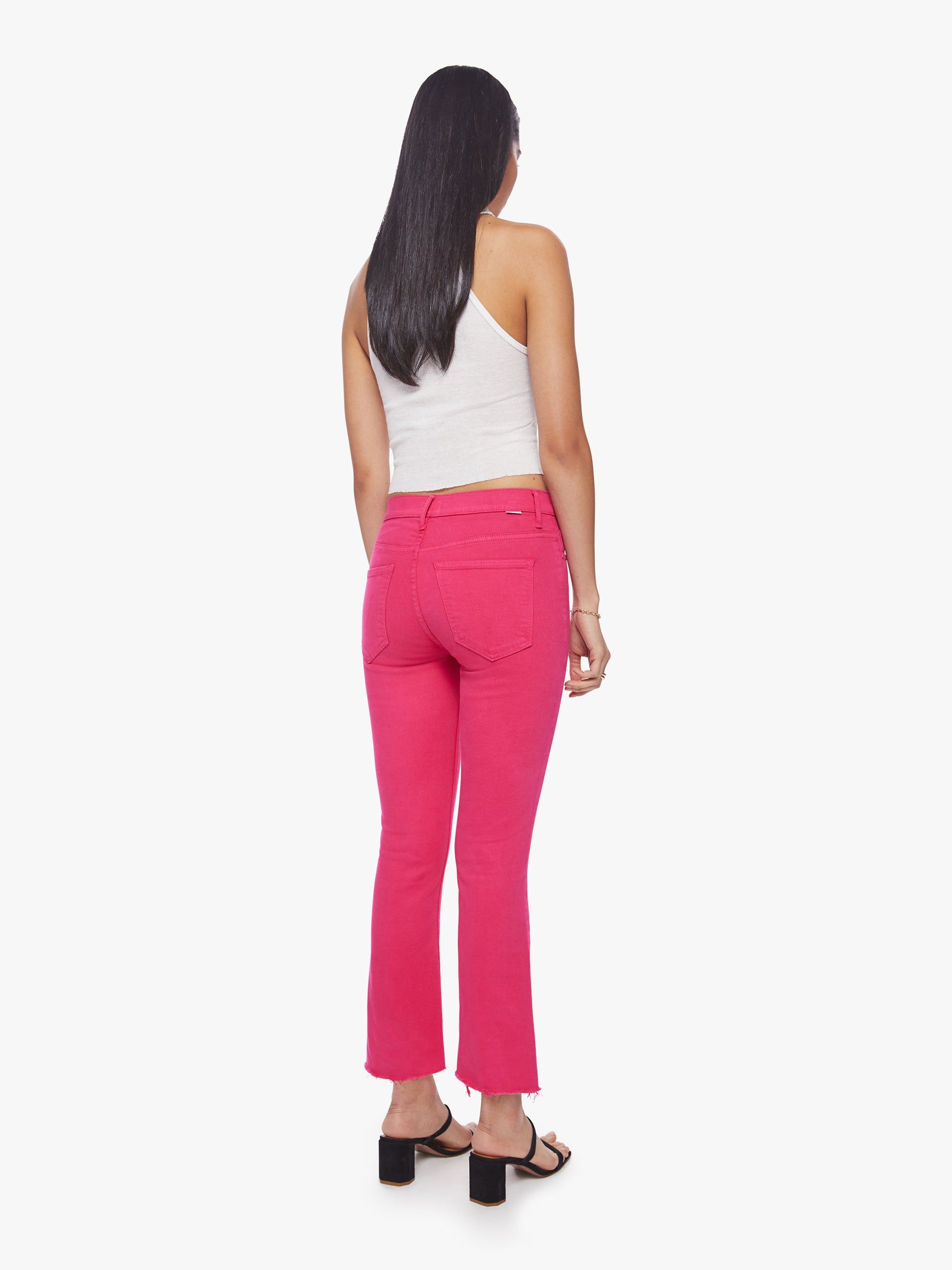 The Insider Crop Step Fray - Raspberry Sorbet sold by MOTHER product image thumbnail 4