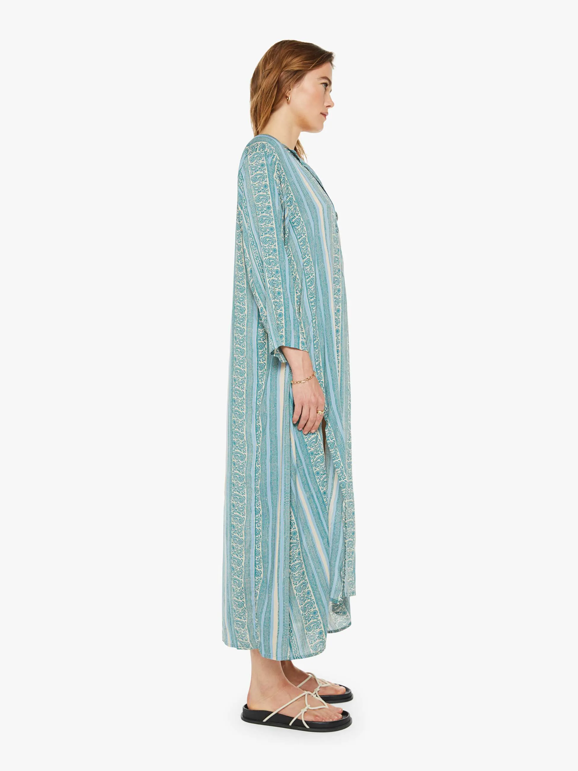 Natalie Martin Isobel Dress - Paisley Stripe Pool sold by MOTHER product image thumbnail 3