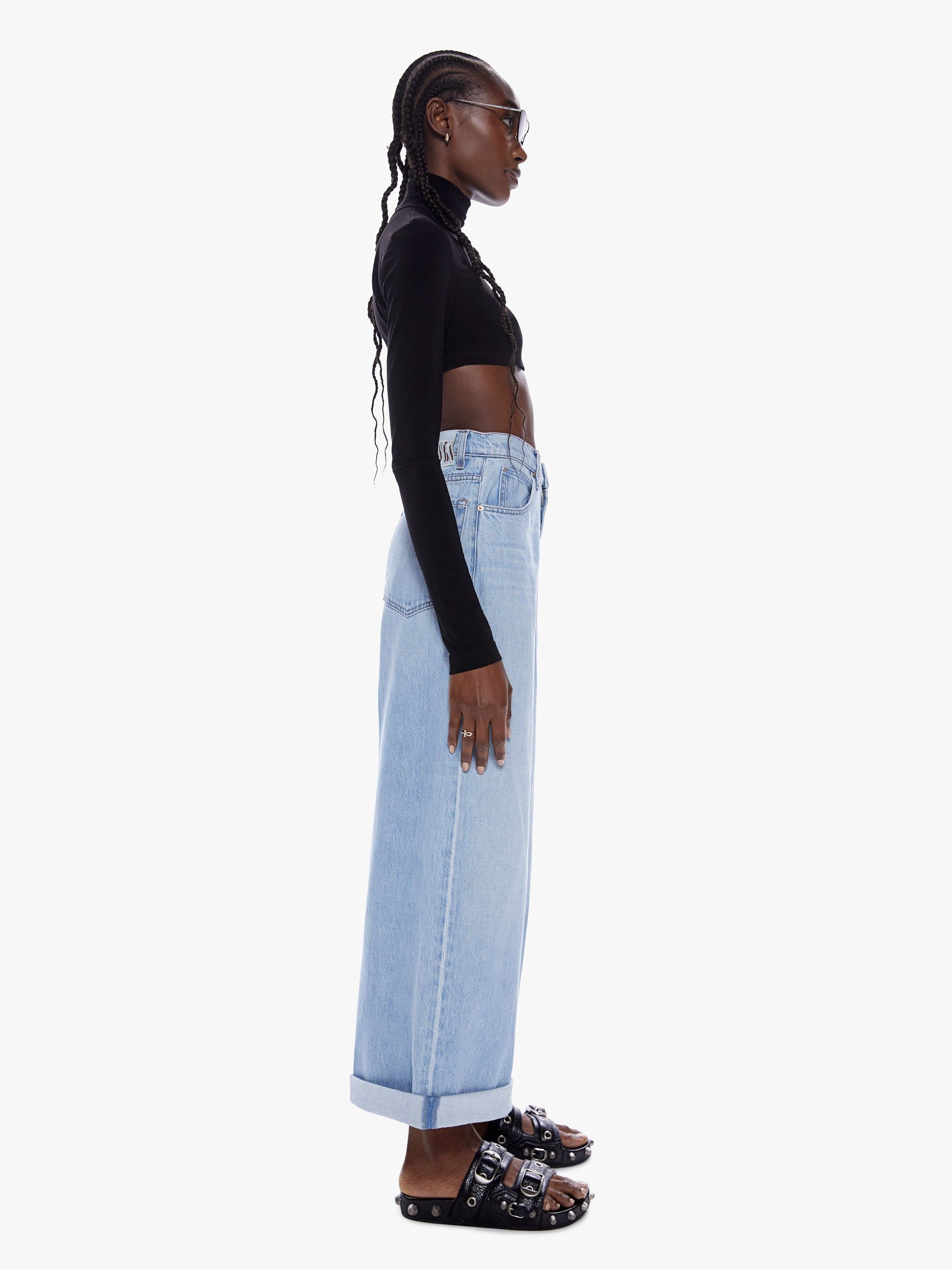 SNACKS! High Waisted Push-Pop Cuff Crop - Just A Nibble sold by MOTHER product image thumbnail 3