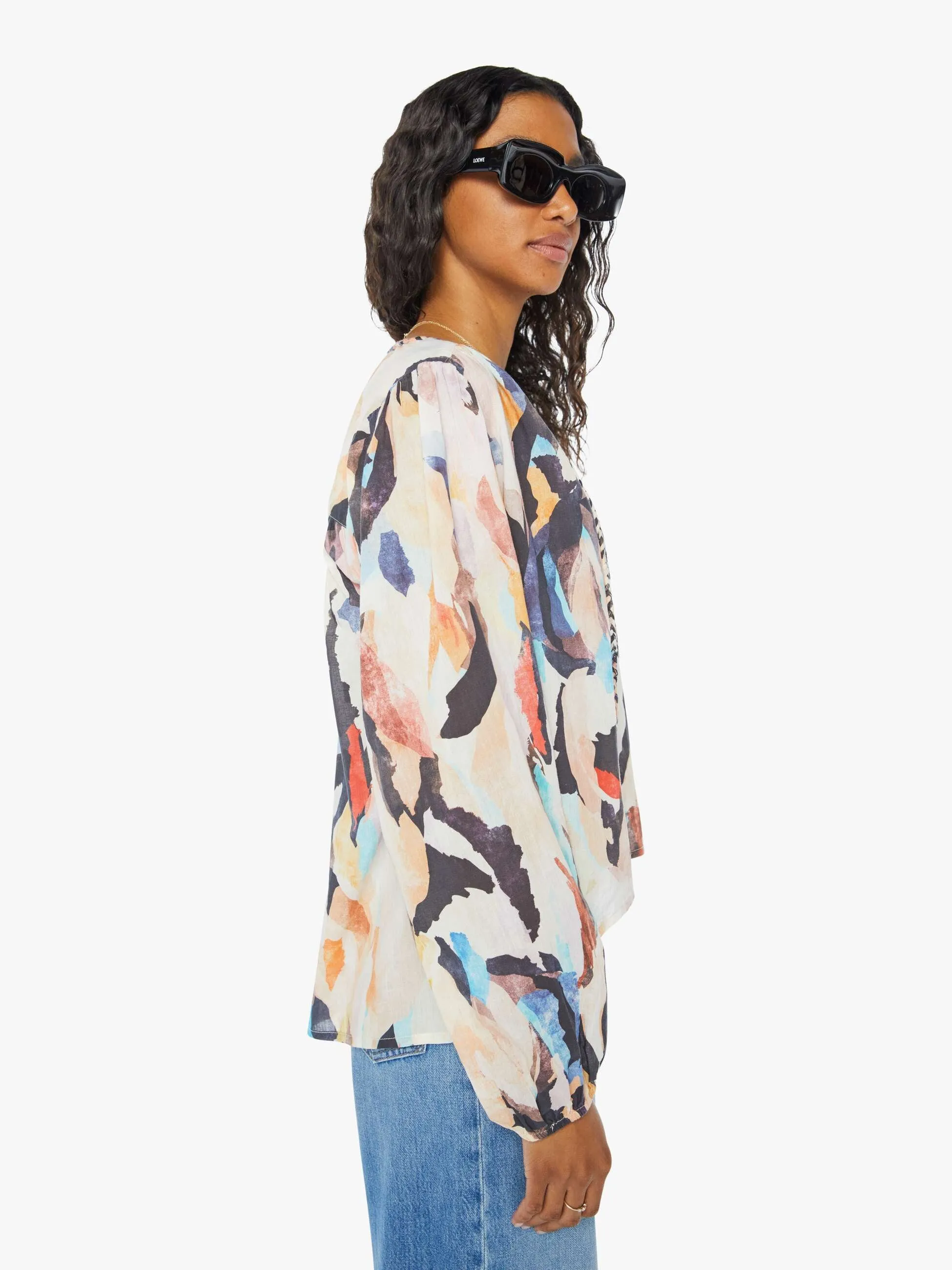 Maria Cher Violet Blouse - Sand Vibes sold by MOTHER product image thumbnail 3